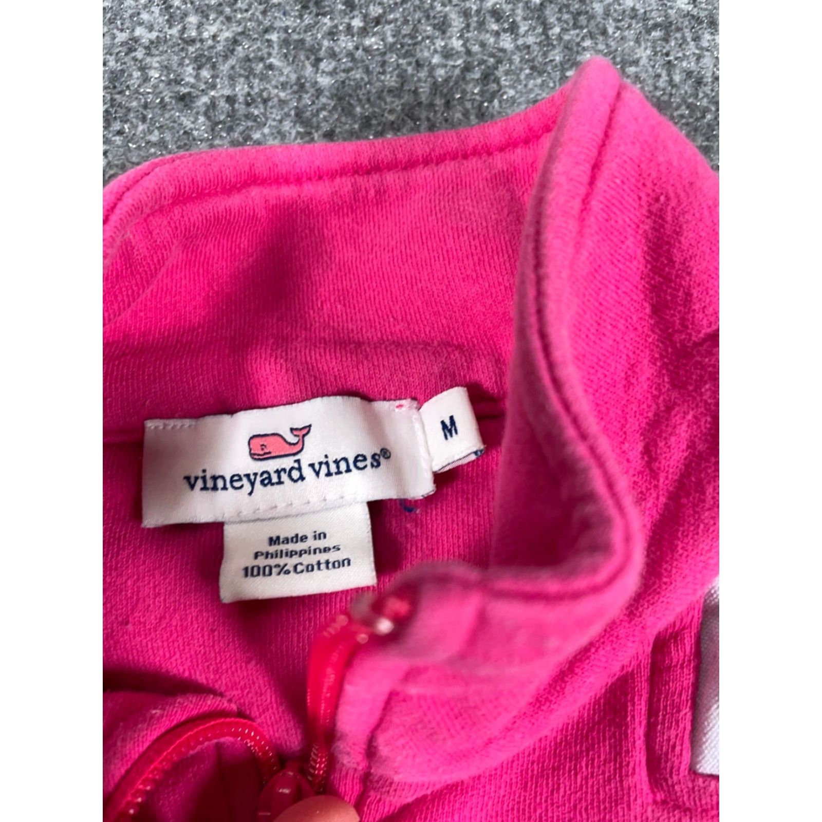 Vineyard Vines Vineyard Vines Sweatshirt Women's Medium Pink White Whale Pattern 1/4-Zip Size M / US 6-8 / IT 42-44 - 3 Thumbnail