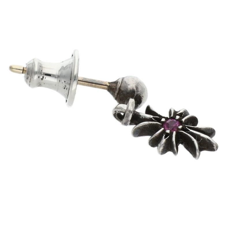 Chrome Hearts chrome hearts Pink sapphire tiny ECH PLUS cross Drop Earring Size ONE SIZE - 5 Thumbnail