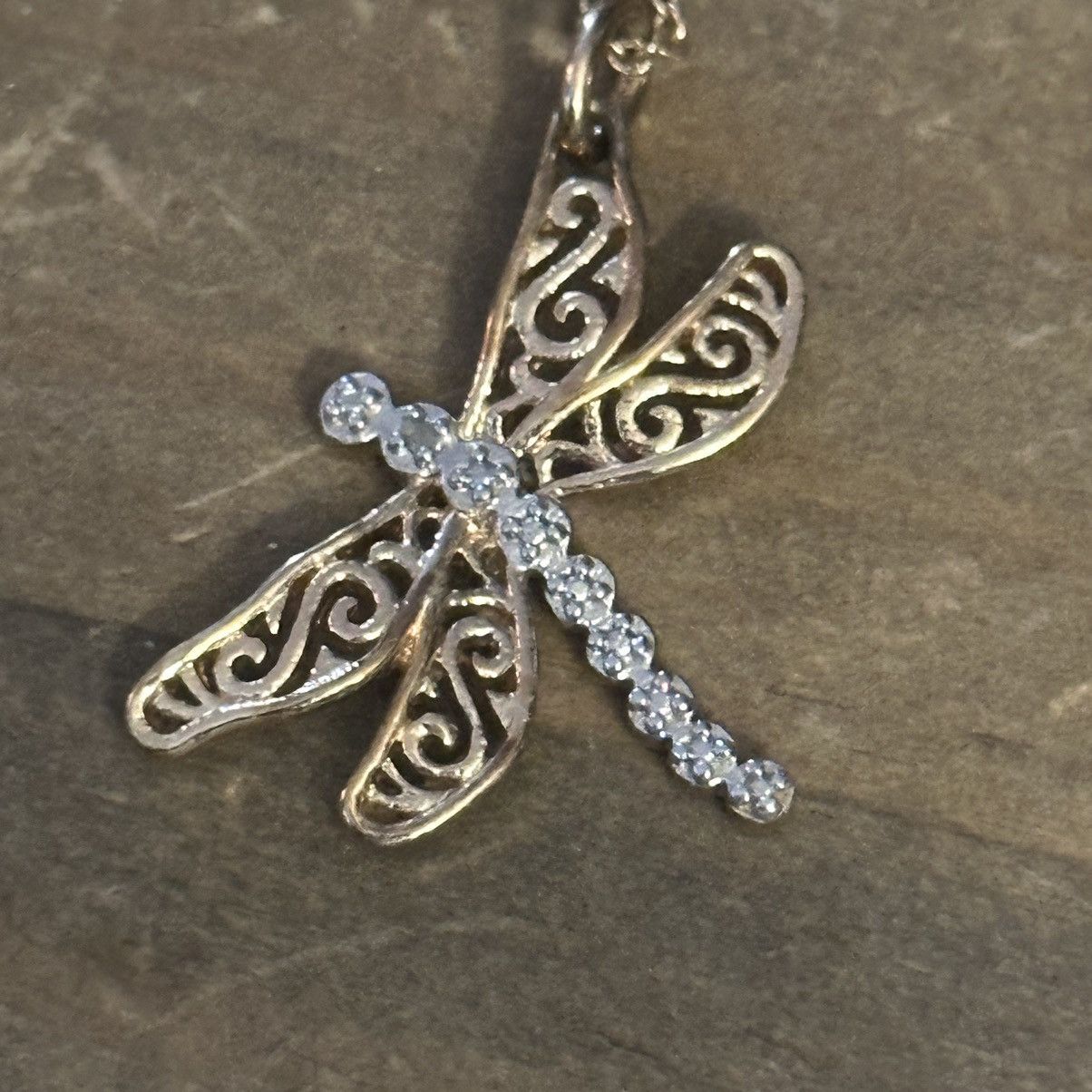Vintage Vintage PAJ rhinestone dragonfly pendant necklace Size ONE SIZE - 3 Thumbnail