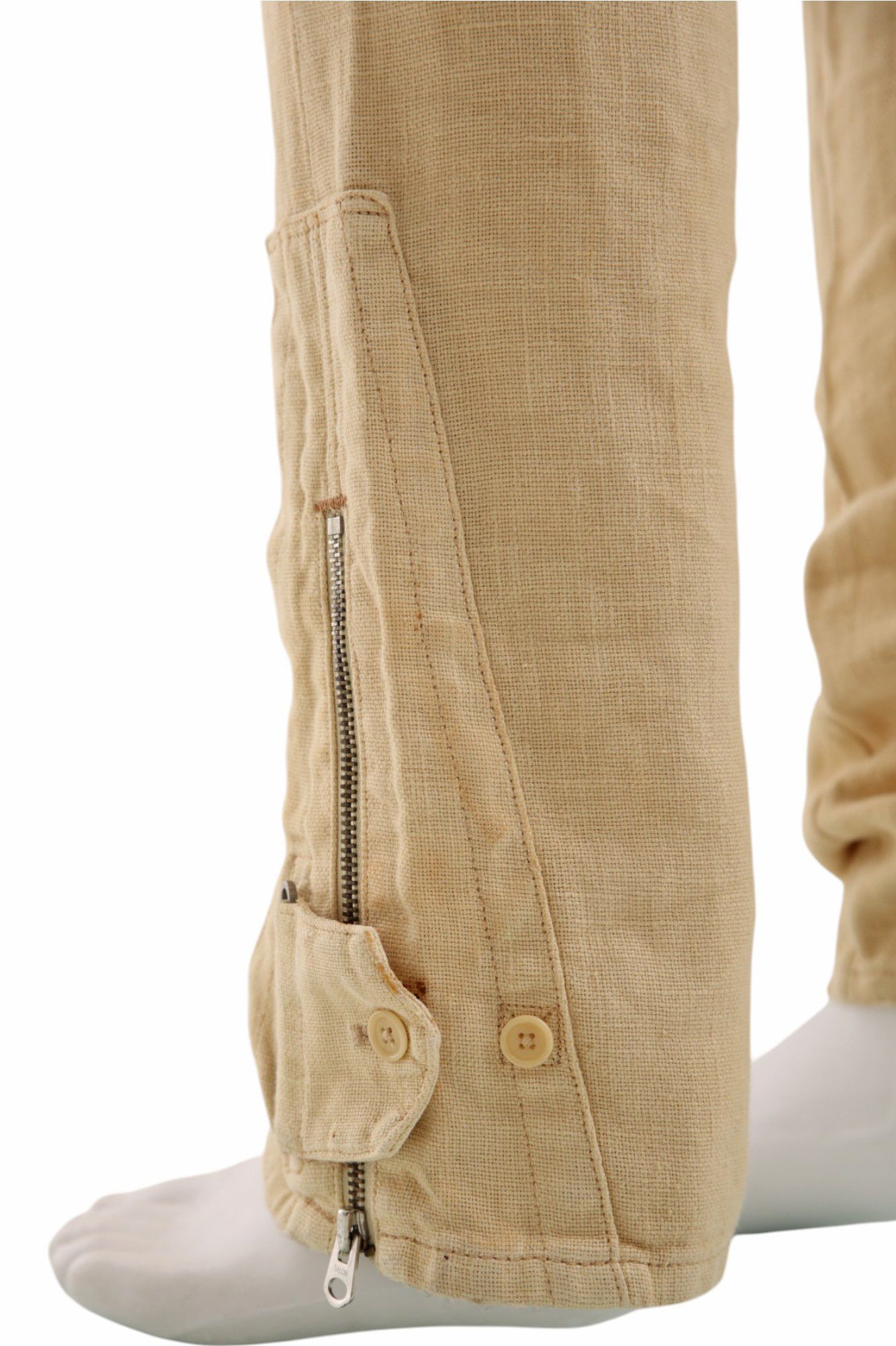 Ralph Lauren Early 00's Beige Belted Linen Pants Size US 28 / EU 44 - 9 Thumbnail
