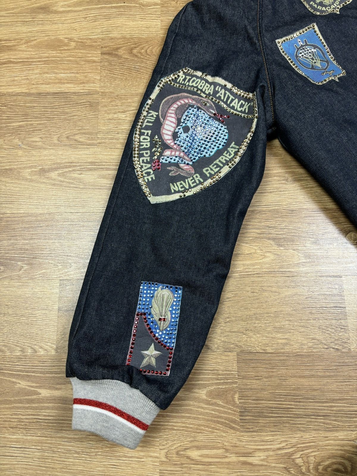 Dolce & Gabbana FW2003 Dolce & Gabbana Rhinestone Patchwork Bomber Jacket Size US S / EU 44-46 / 1 - 9 Thumbnail