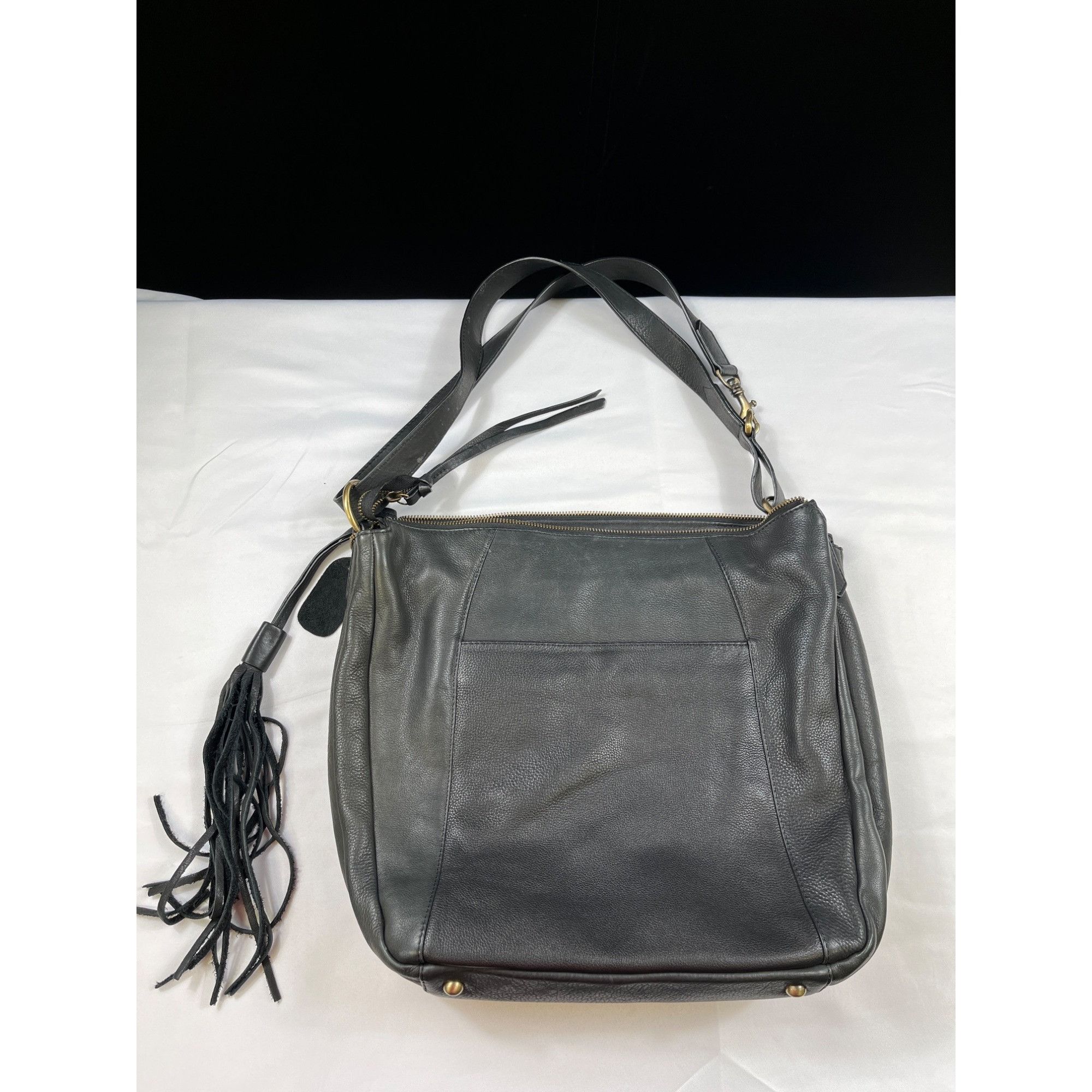 Wilsons Leather Wilsons Leather Large Black Shoulder Bag SKU 7536 Size ONE SIZE - 2 Thumbnail