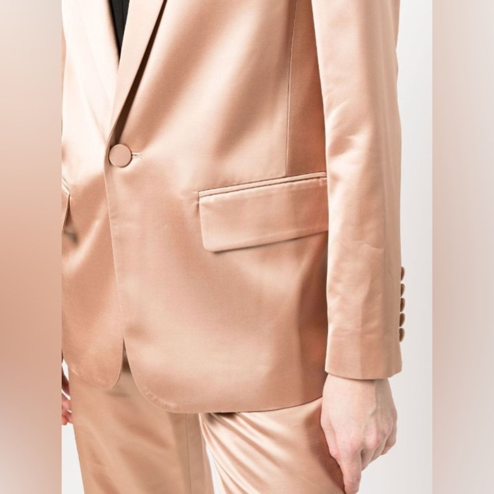 A.L.C. A.L.C. single-breasted satin blazer SZ.10 NWOT Champagne Size L / US 10 / IT 46 - 6 Thumbnail