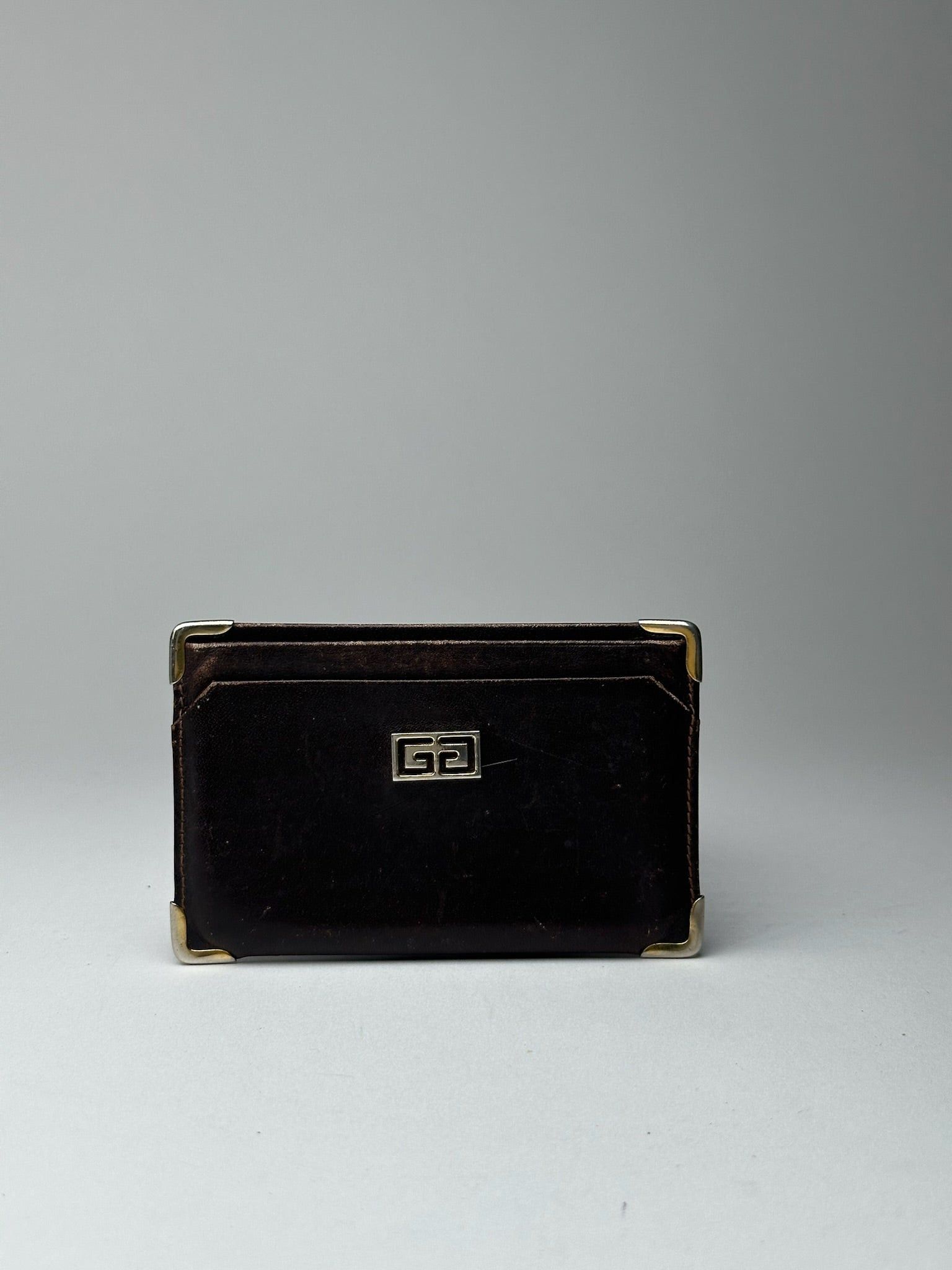 Givenchy Vintage leather Card holder brown Size ONE SIZE - 1 Thumbnail