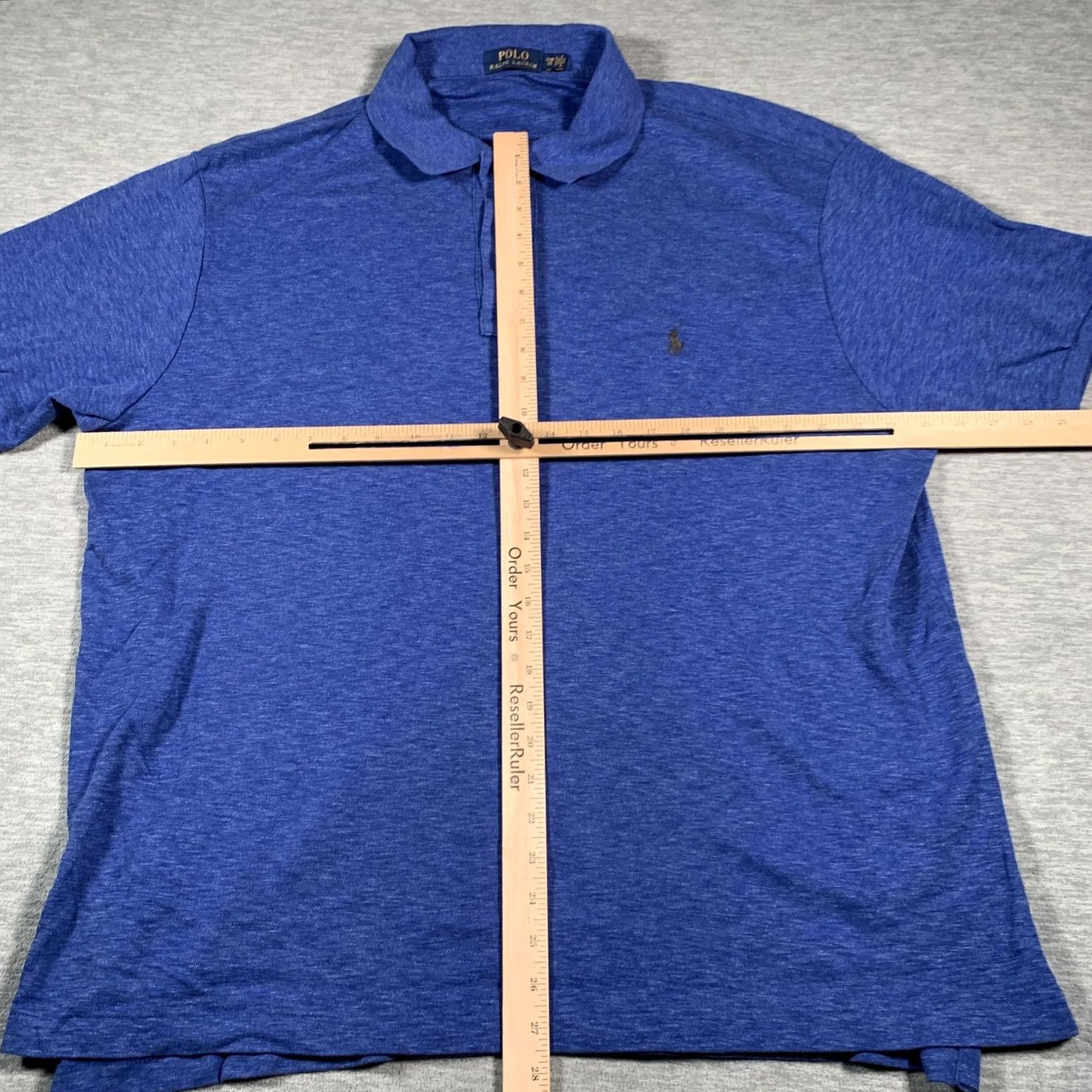Polo Ralph Lauren Polo Ralph Lauren Polo Shirt Mens 2XL Big & Tall Heather Blue Embroidered Pony Short Sleeve Casual Golf Prep Shirt Mens Big 2X Size US XXL / EU 58 / 5 - 6 Thumbnail