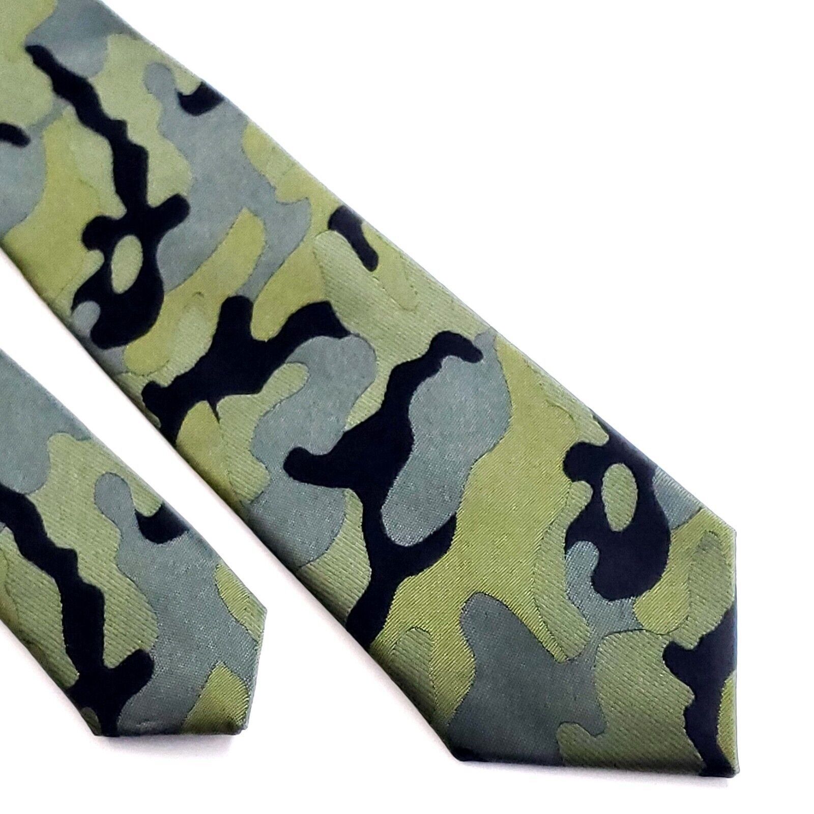 Dockers Dockers Polyester Boys Camouflage Green Tie Size ONE SIZE - 1 Thumbnail