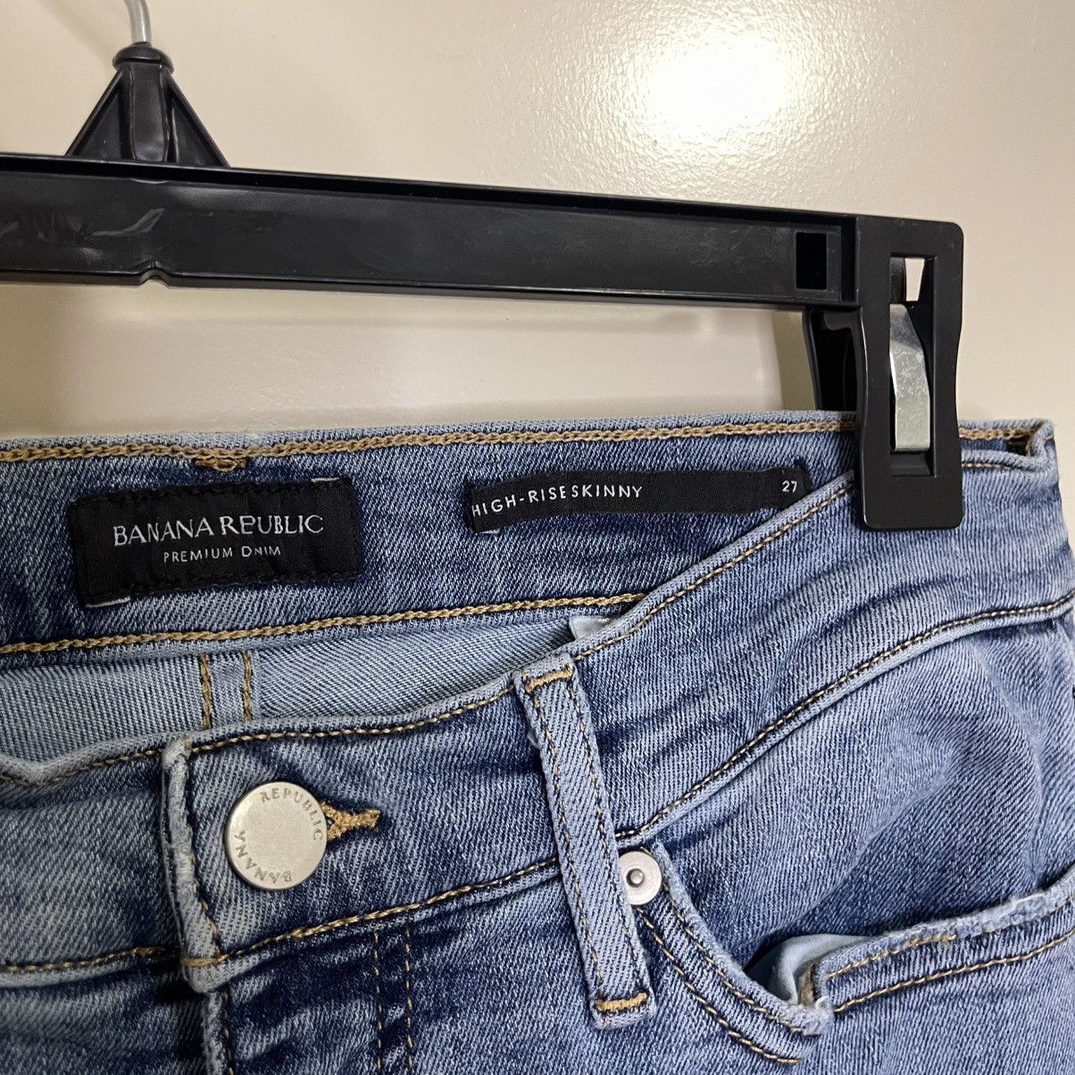 Other Banana Republic Women’s High-Rise Medium Blue Skinny Jeans Size 27" / US 4 / IT 40 - 3 Thumbnail