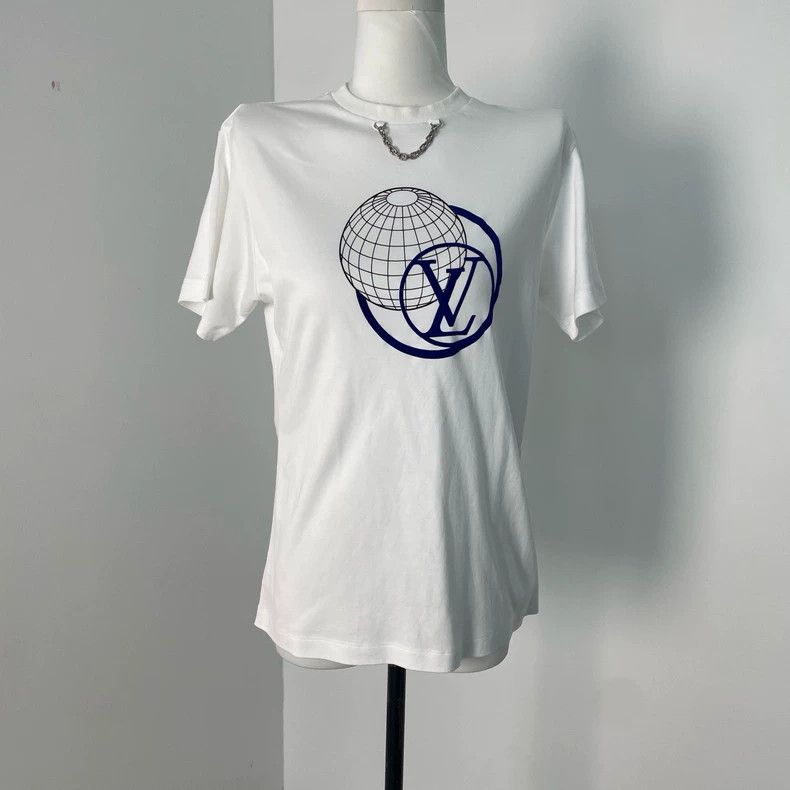 Louis Vuitton Louis Vuitton White Short Sleeve Top S - dmc Size US S / EU 44-46 / 1 - 1 Thumbnail