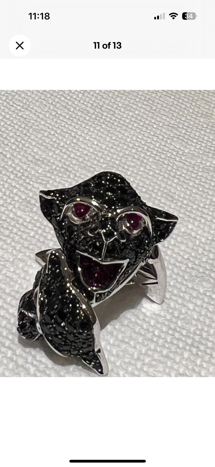 Stephen Webster Stephen Webster Gold 750 Ruby Sapphire Gargoryle Cufflinks Size ONE SIZE - 4 Thumbnail