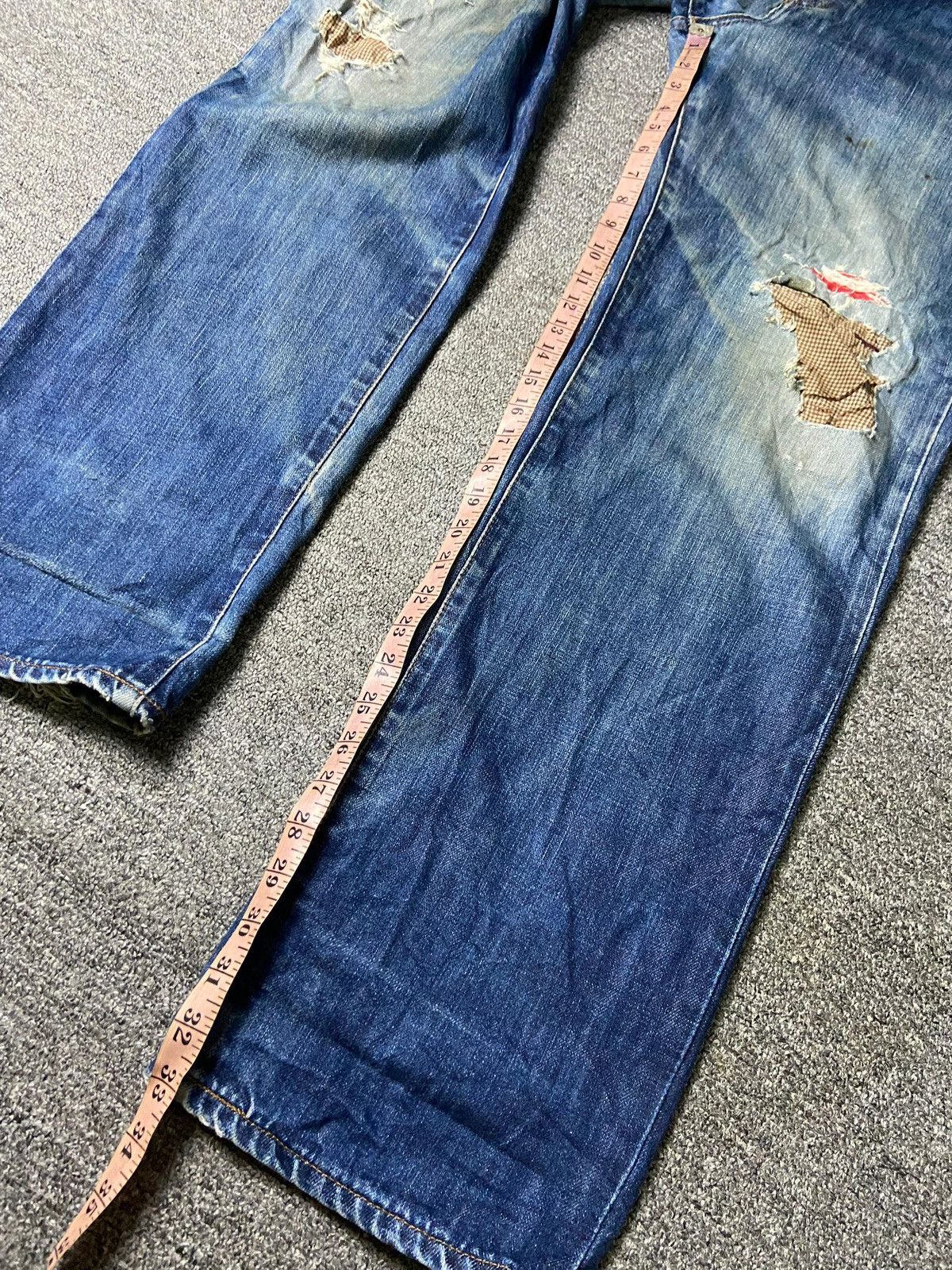 Edwin × Japanese Brand × Vintage EDWIN 503 Regular Fit Distressed Denim Jeans (133) Size US 38 / EU 54 - 3 Thumbnail