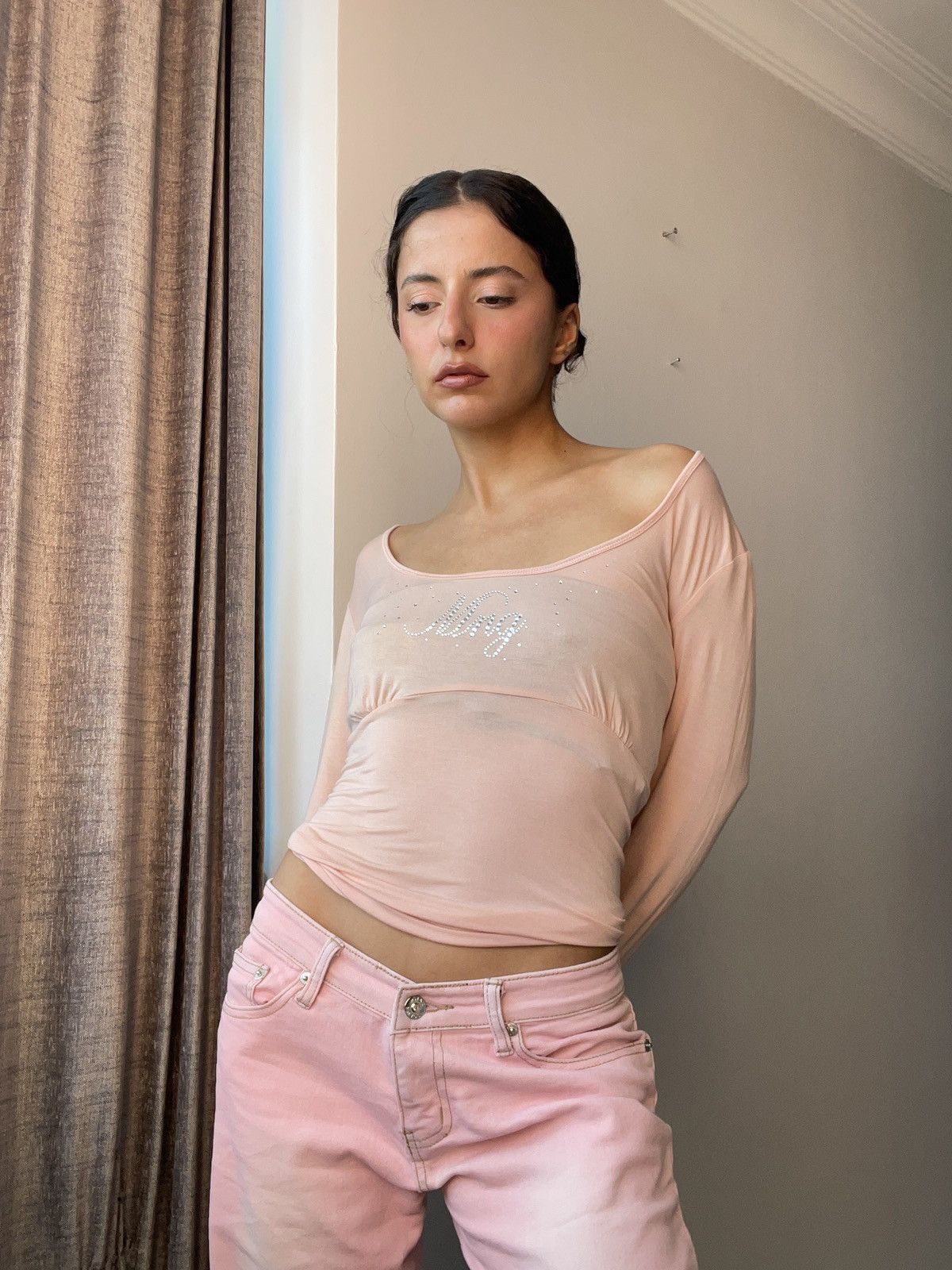 Vintage y2k mng blouse Size L / US 10 / IT 46 - 2 Thumbnail