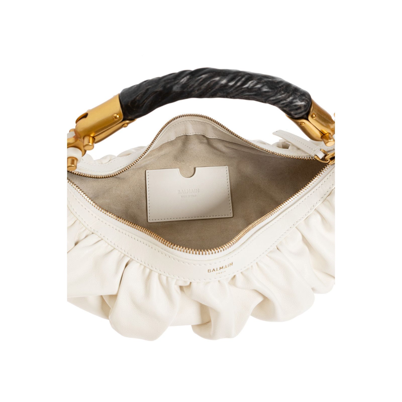 Balmain BALMAIN Ebene Medium $2695 Beige Top Handle Bag New & Authen Size ONE SIZE - 4 Thumbnail