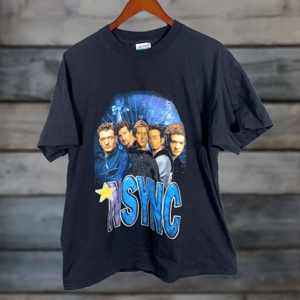 Gildan VINTAGE N'SYNC Double Sided Print T-Shirt Adult XL Black Gildan Music Tee Size US XL / EU 56 / 4 - 1 Thumbnail