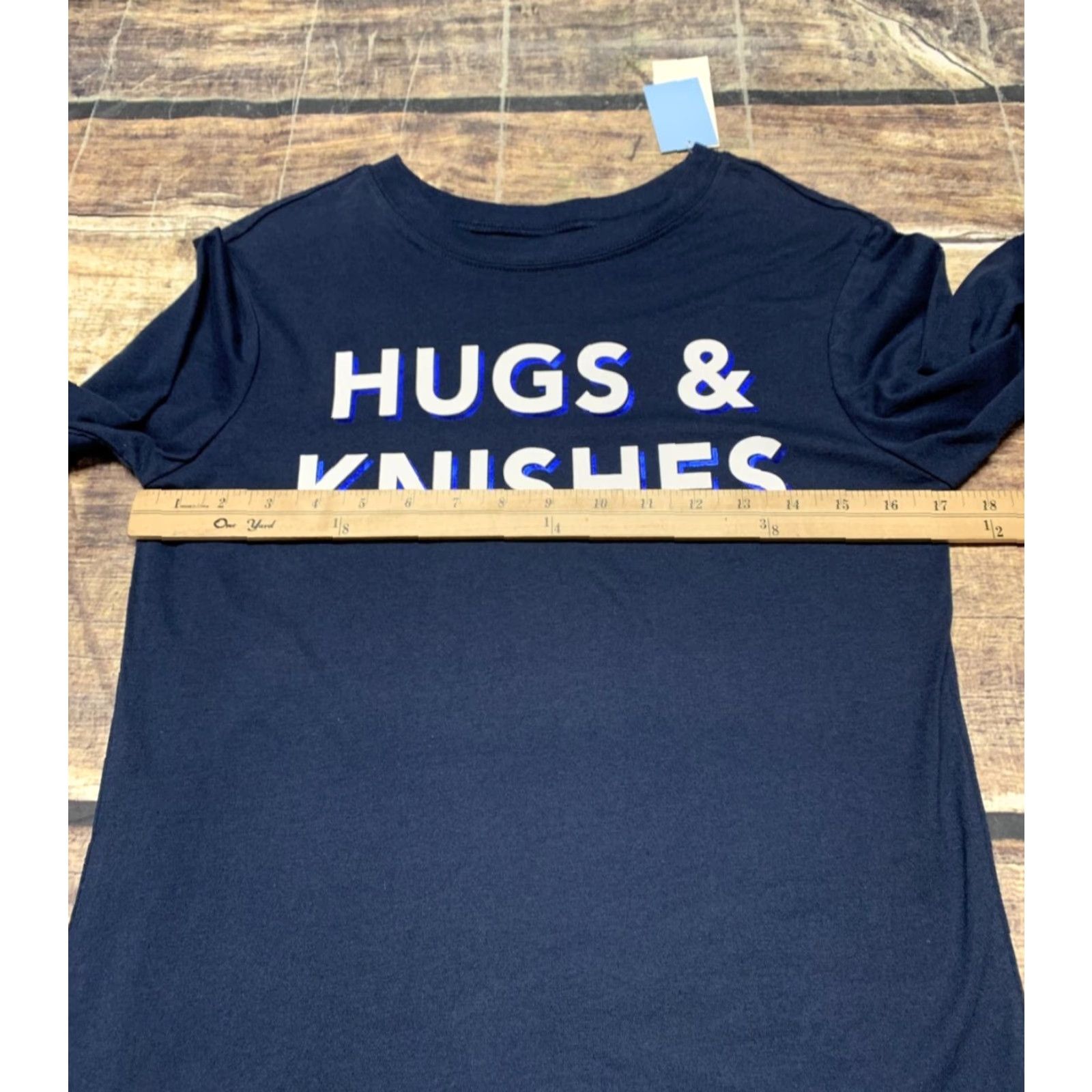 Vintage Zoe + Liv T-Shirt Small Long Sleeve Blue White Hugs & Knishes NEW Women Casual Pullover Round Neck Cotton Blend Knit Regular Size S / US 4 / IT 40 - 4 Thumbnail