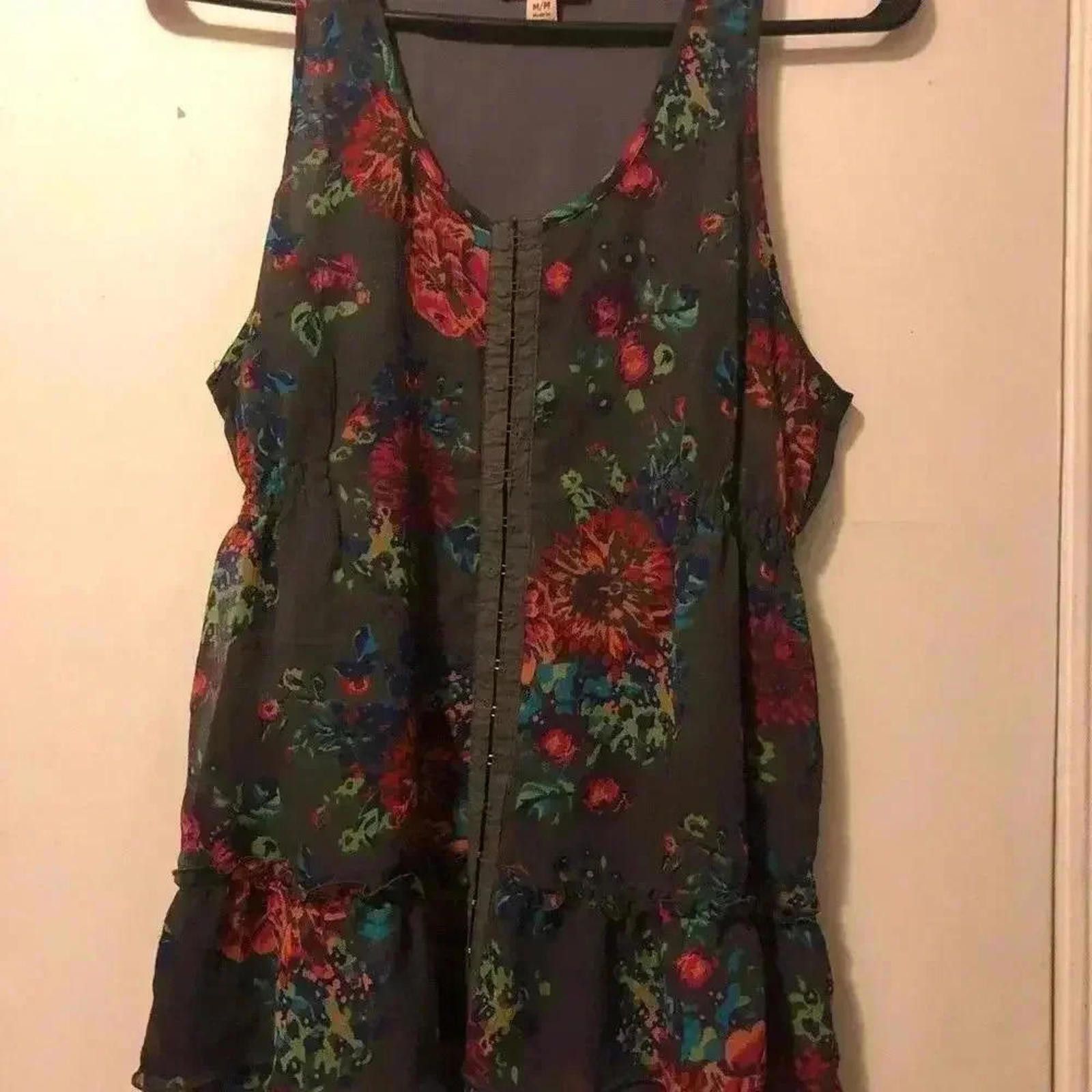 Decree Decree Floral Tank Top - Medium Size M / US 6-8 / IT 42-44 - 5 Thumbnail