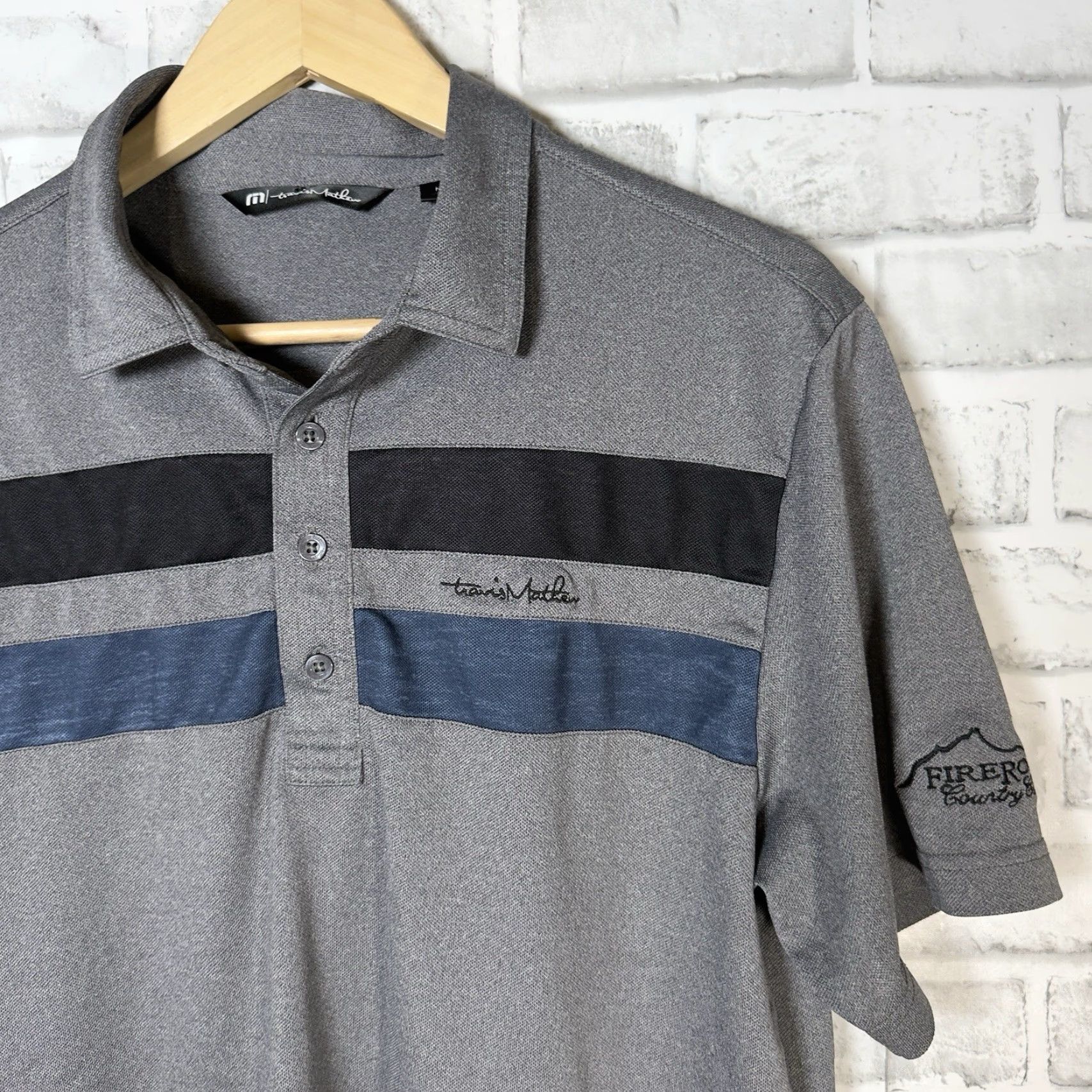 TravisMathew TRAVIS MATHEW Gray Firerock Country Club Polo Shirt Mens Size M Size US M / EU 48-50 / 2 - 2 Thumbnail