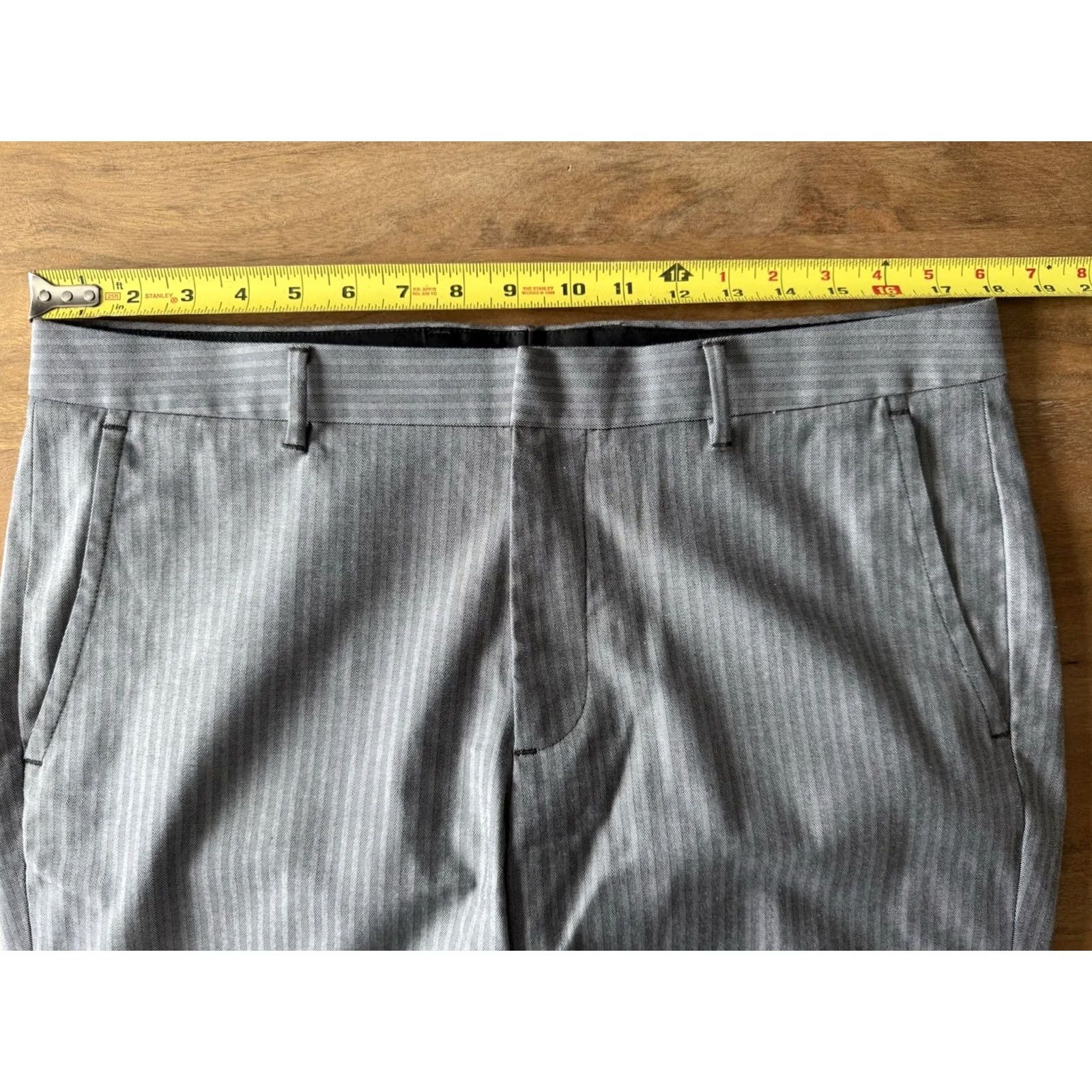 Bonobos Bonobos Pants Gray Herringbone Slim Fit Dress Pants 36x33 Men Vintage No (36x33) | Weekday Warrior Size US 34 / EU 50 - 7 Thumbnail