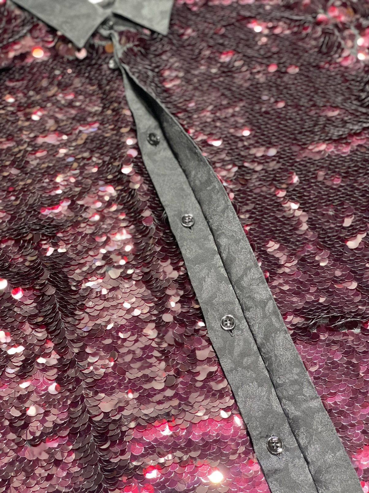 Hedi Slimane × Saint Laurent Paris Saint Laurent Spring Summer 2018 Sequined Shirt Size US M / EU 48-50 / 2 - 10 Thumbnail