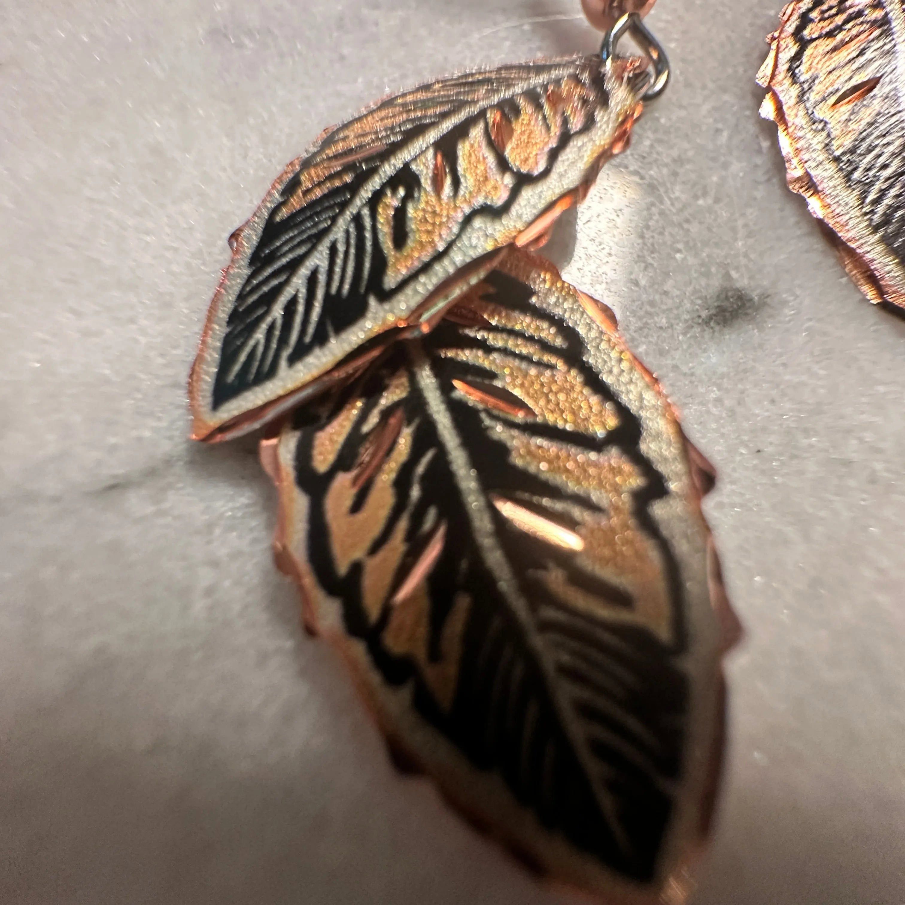 Other Handcrafted Boho Native American Earrings, Copper Eagle Feat Size ONE SIZE - 2 Thumbnail