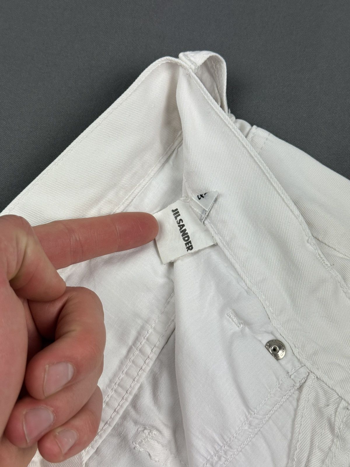 Jil Sander Distressed Jil Sander + White Lightweight Jeans Pants Size 28" / US 6 / IT 42 - 13 Thumbnail