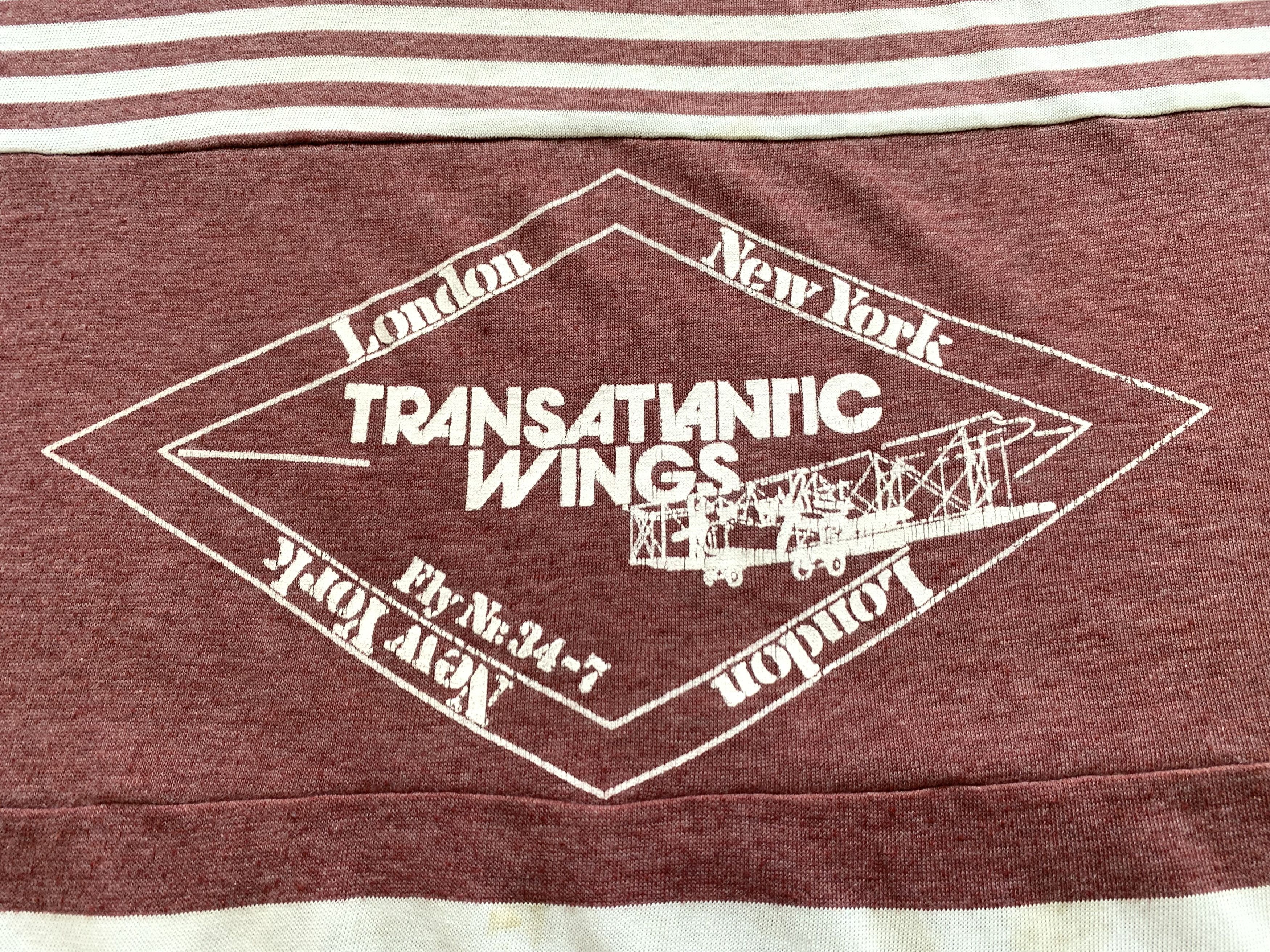 Other Transatlantic Wings London New York Cotton Stripe T Shirt Size US XL / EU 56 / 4 - 5 Thumbnail