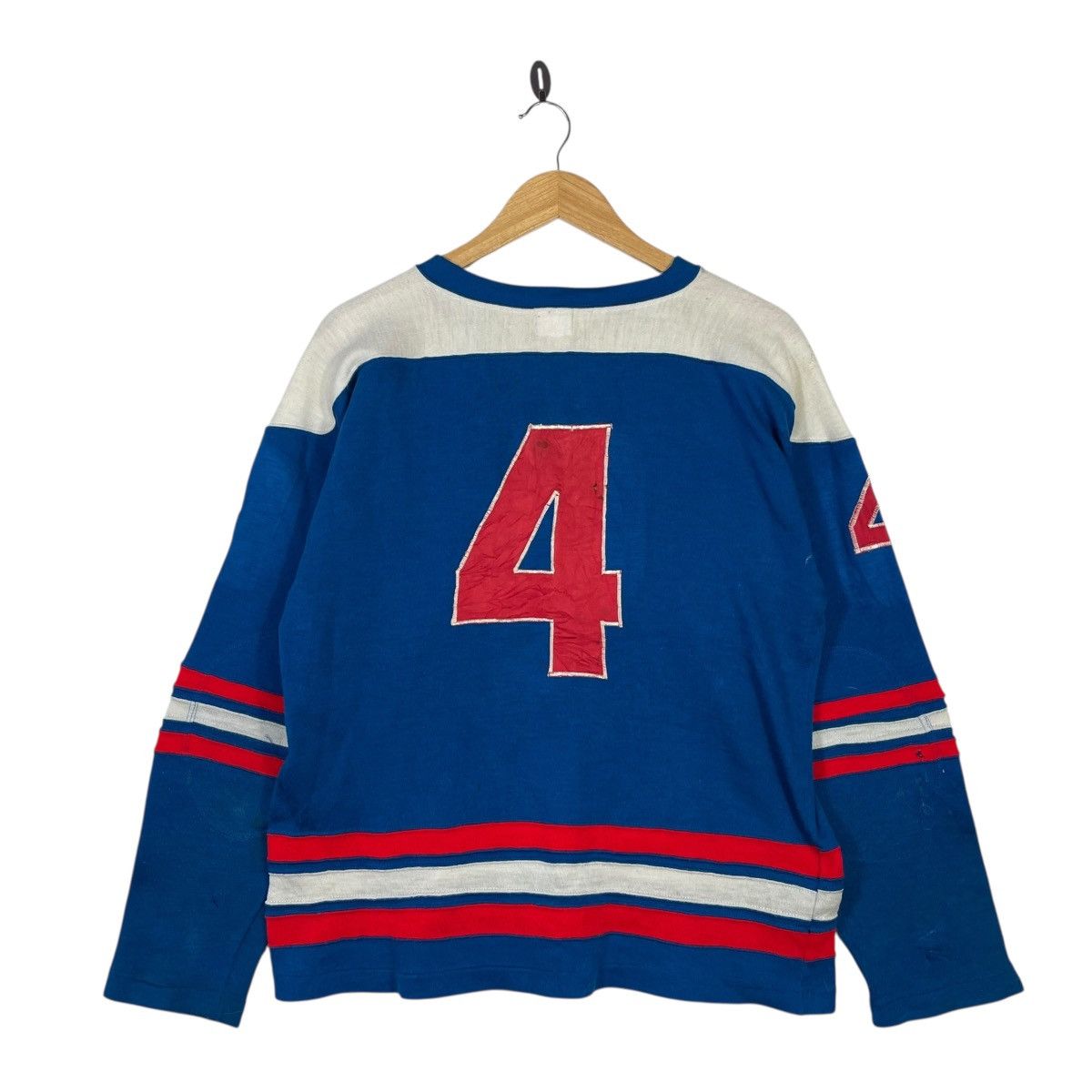 Hockey Skateboards Vintage Hockey Jersey CATC Number 4 Blue Red Sports Size US M / EU 48-50 / 2 - 4 Thumbnail