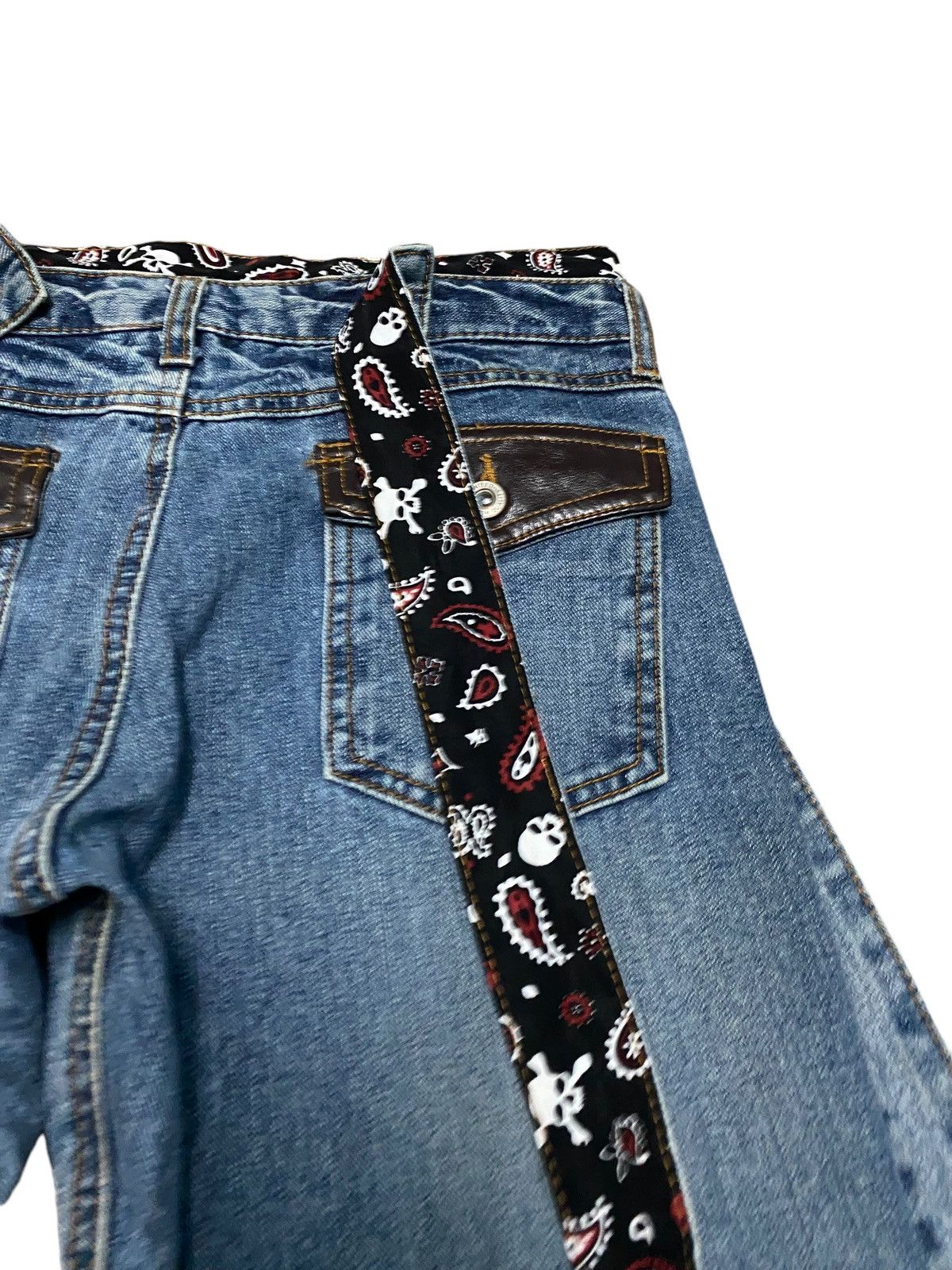 Designer Streetwear X japanese brand Double waist jeans Size US 31 - 8 Thumbnail