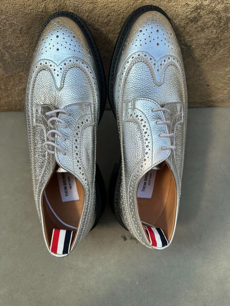 Thom Browne Thom Browne Silver cloth block carved leather shoes Size US 9 / EU 42 - 6 Thumbnail