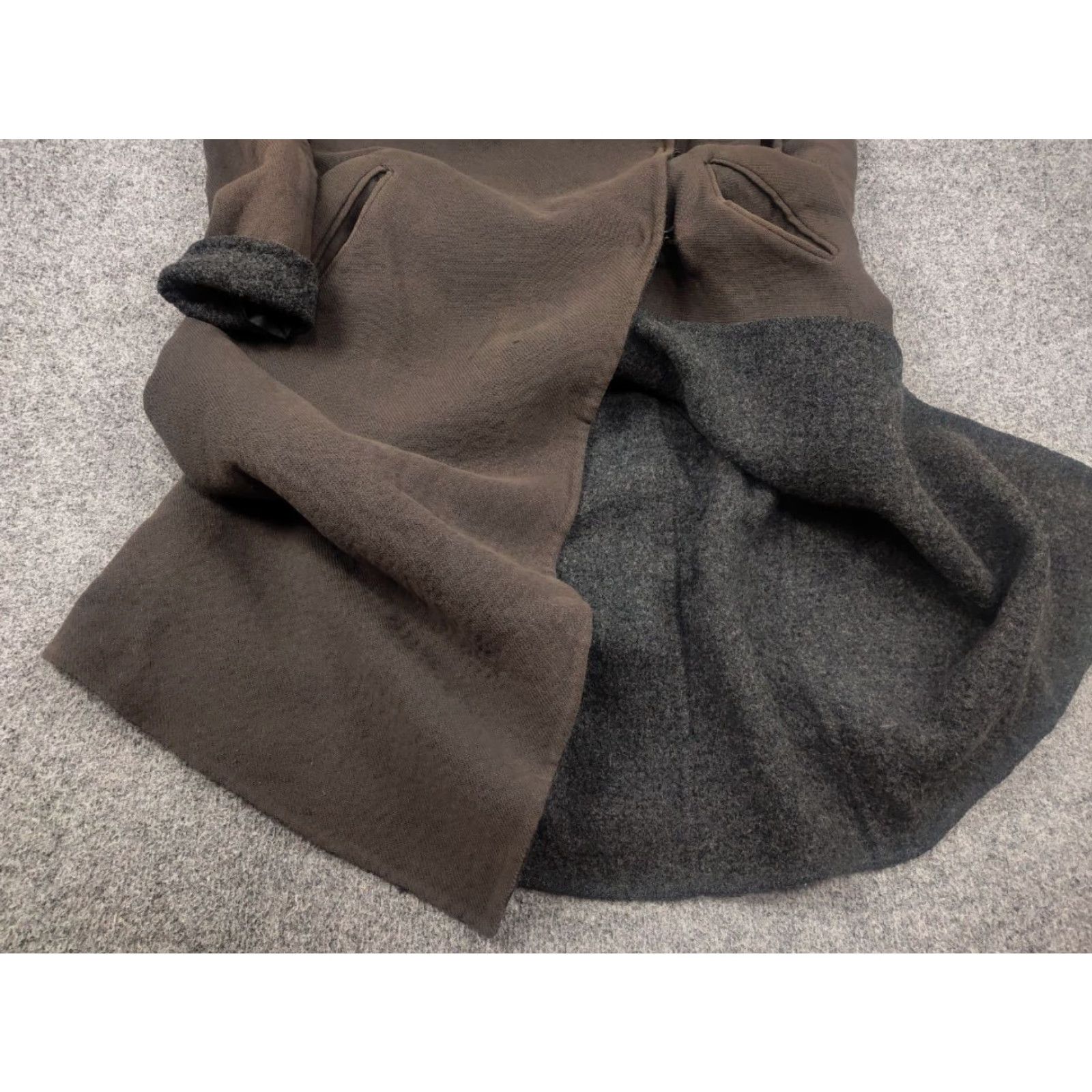 Vintage Masnada Italy Design asymmetric clasp Wool Blend Long coat Jacket Faded MA Size S / US 4 / IT 40 - 4 Thumbnail