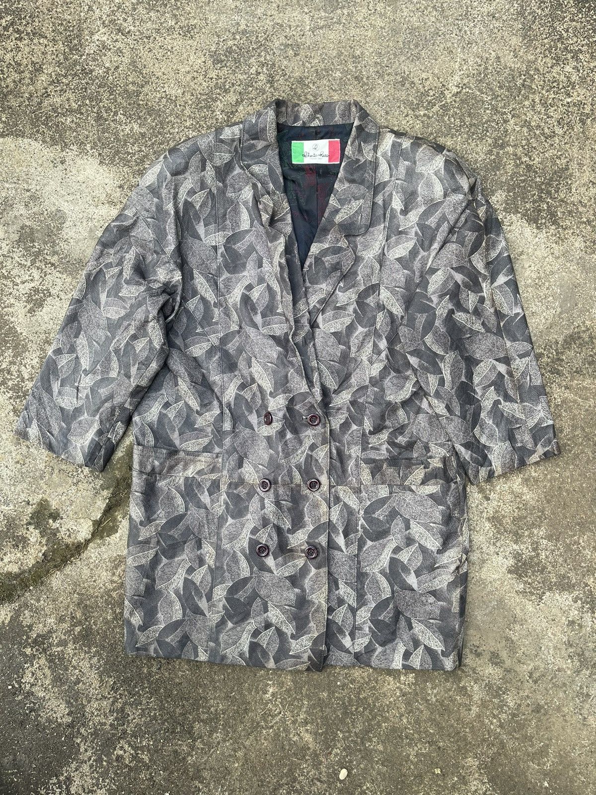 Japanese Brand Vintage Roberto Ricci Firenze Jacquard Blazer Made in Japan Size US M / EU 48-50 / 2 - 1 Thumbnail