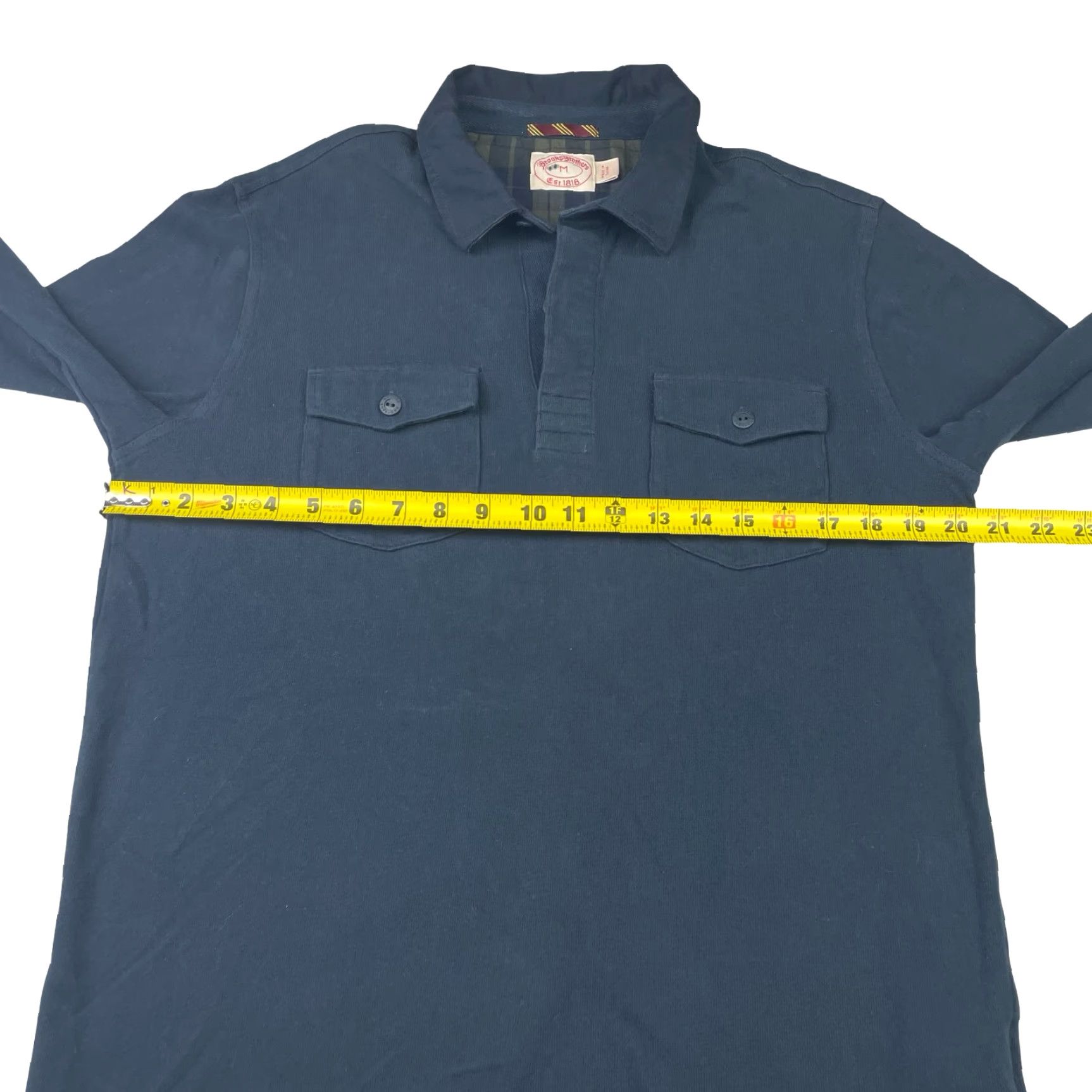 Brooks Brothers Brooks Brothers Men Polo Shirt L/S Rugby Navy Blue Medium 100% Cotton/Chest Pockets Vintage? No Size US M / EU 48-50 / 2 - 7 Thumbnail