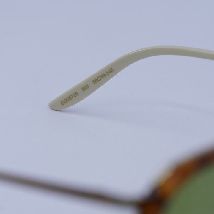 Gucci Gucci GG0672S 003 Sunglasses Havana/Gold Aviator Frame Size ONE SIZE - 8 Thumbnail