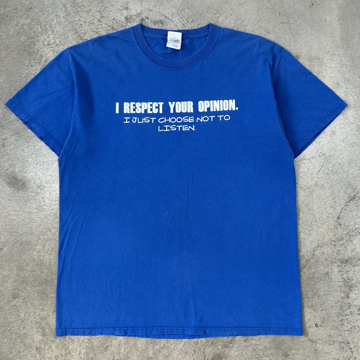Vintage 2000s Wording Tee Size US L / EU 52-54 / 3 - 7 Thumbnail