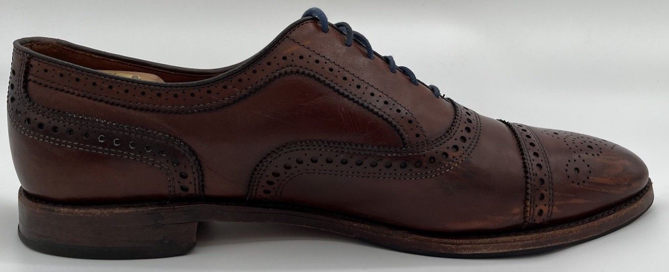 Allen Edmonds Allen Edmonds "STRAND" Cap-Toe Brown Leather Oxford Mens 13C Size US 13 / EU 46 - 5 Thumbnail