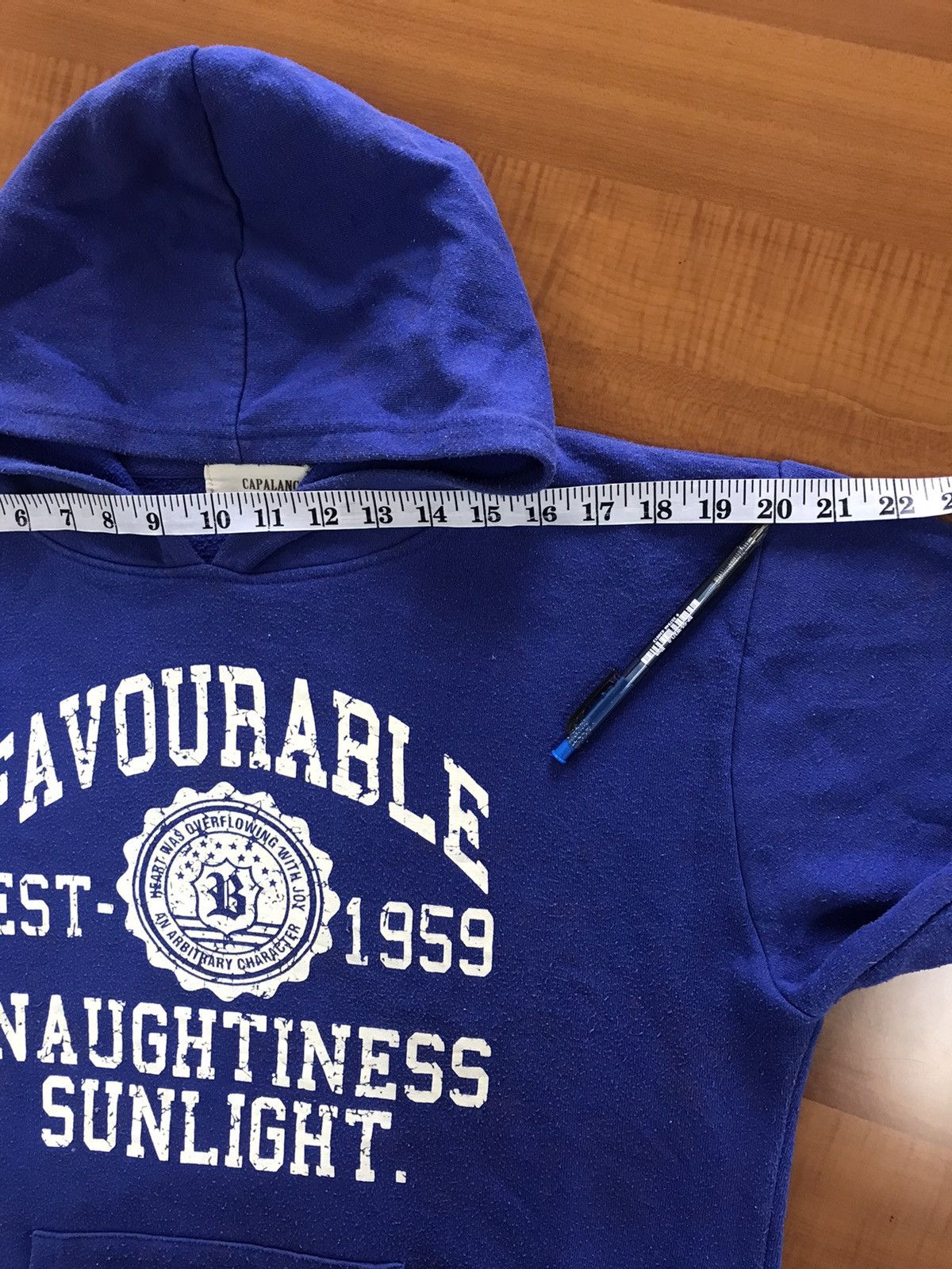 Japanese Brand Capalanca Favourble Blue Hoodie Size US M / EU 48-50 / 2 - 20 Thumbnail