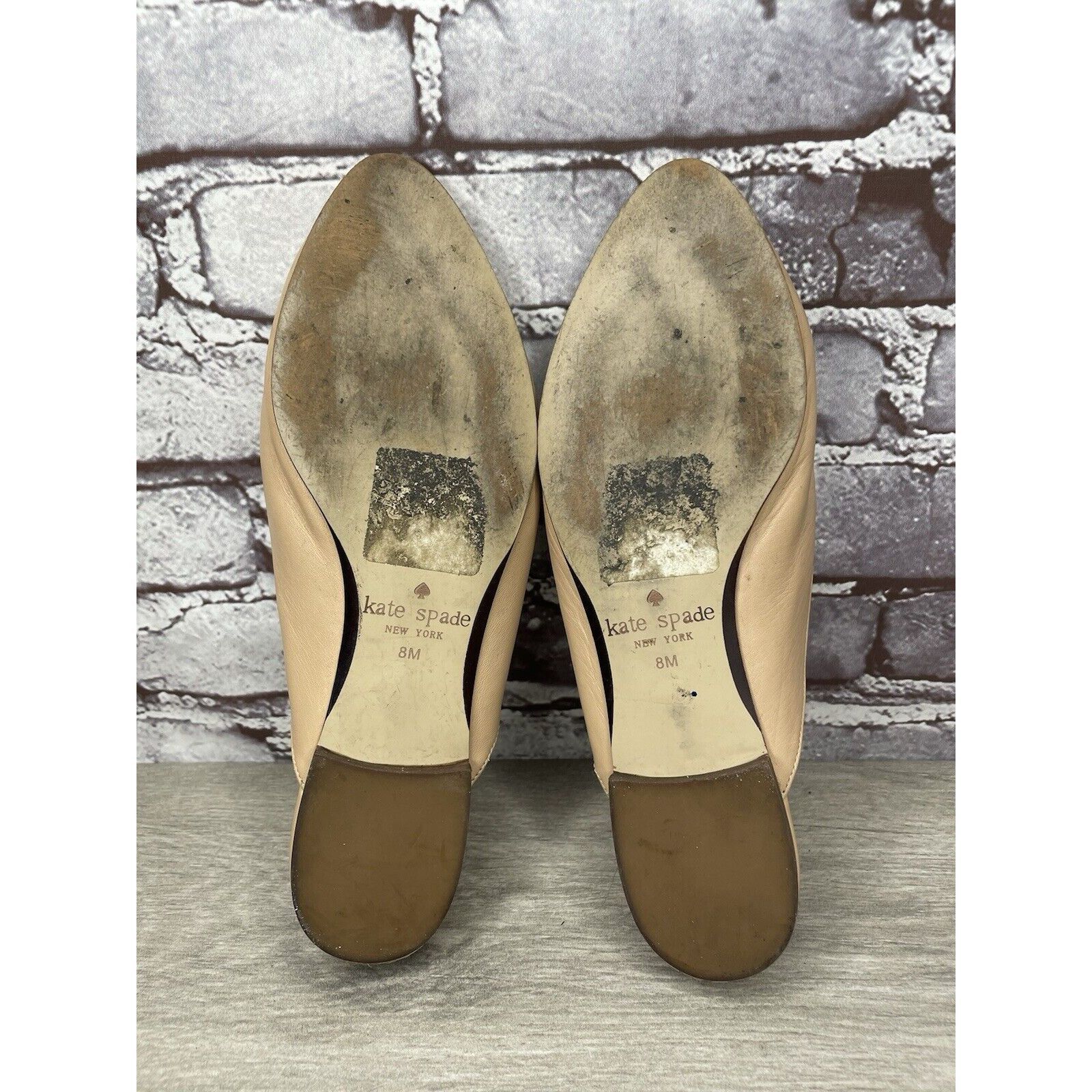 Kate Spade Kate Spade Nude Pink Leather Floral Accent Pointed Mules Sho Size US 8 / IT 38 - 9 Thumbnail