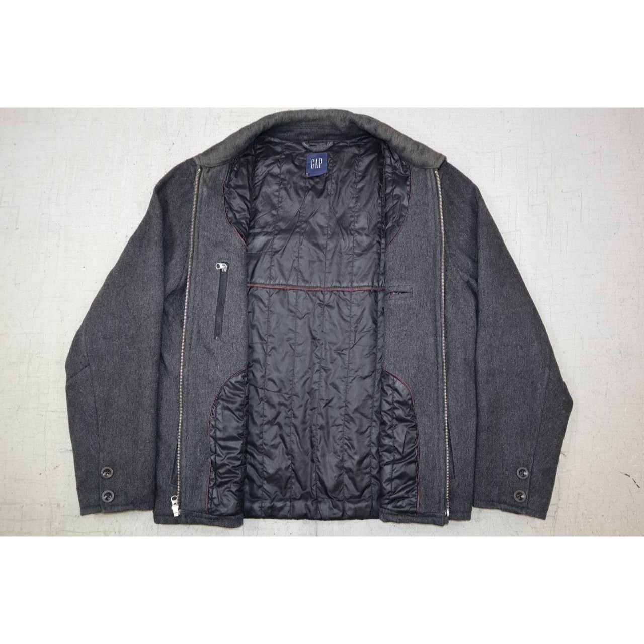 Gap Vintage 90s GAP Wool Bomber Jacket Men’s M Gray Lined Zip Size US M / EU 48-50 / 2 - 4 Thumbnail
