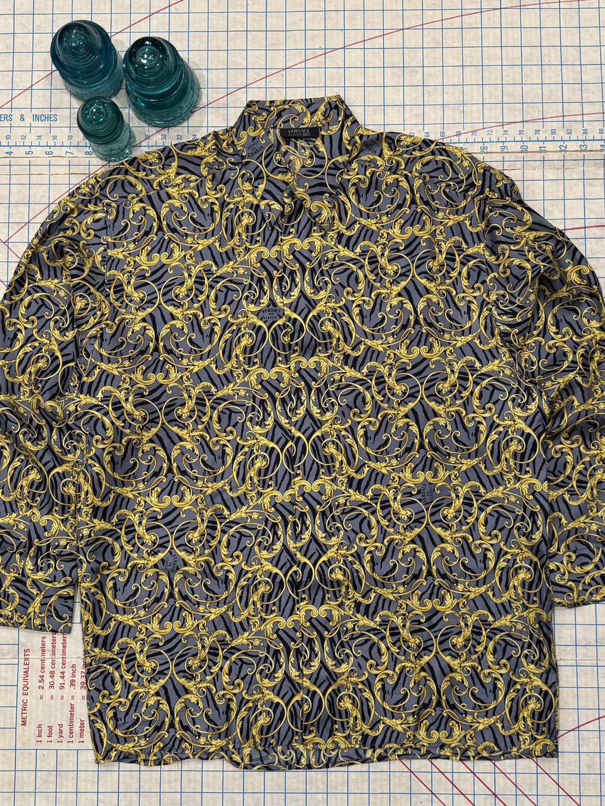 Versace Versace Classic V2 Baroque Silk Print Button Up Mens Medium Size US M / EU 48-50 / 2 - 2 Thumbnail