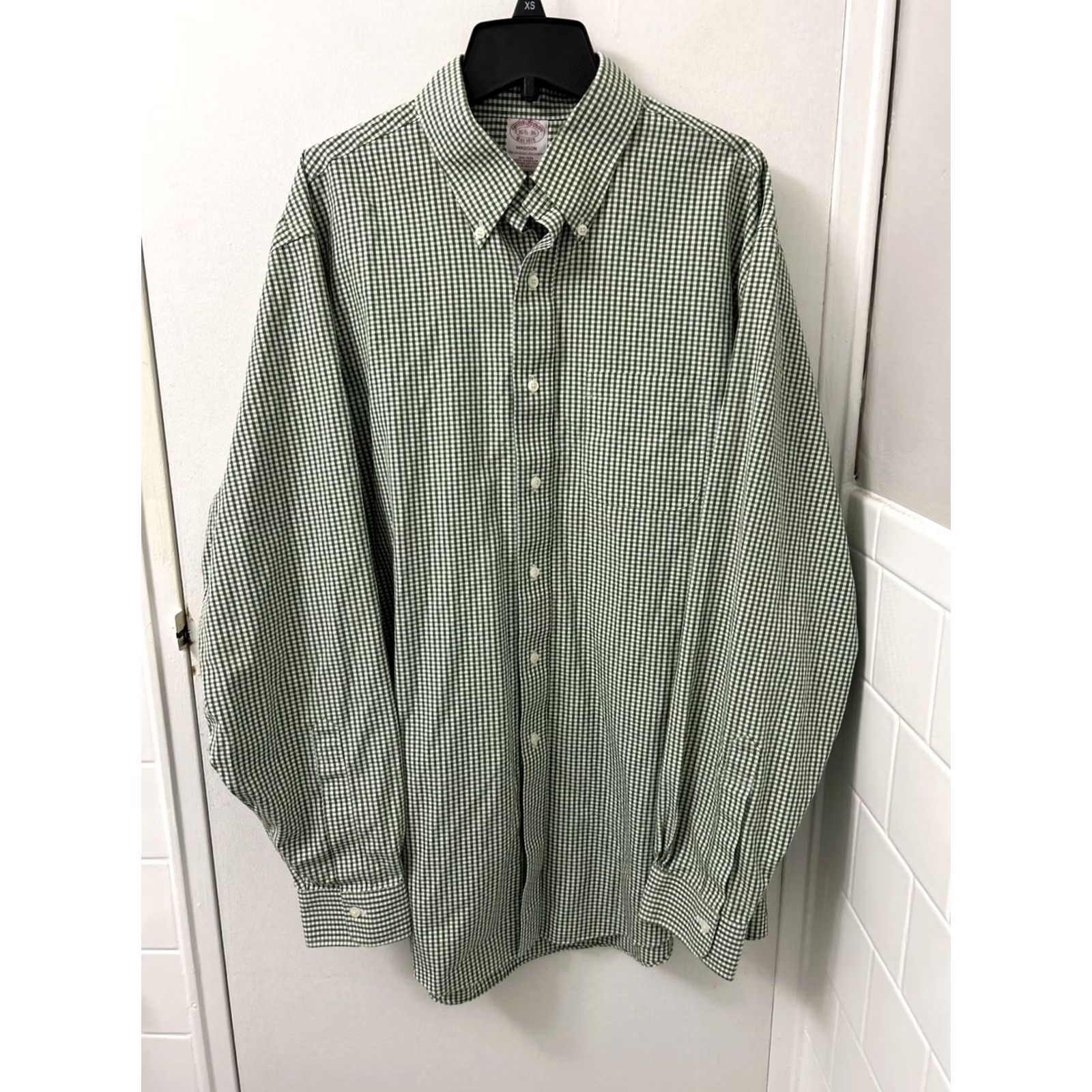Brooks Brothers Brooks Brothers Original Polo Shirt Mens 16.5 Green Plaid Supima L/S Madison Button Down Collared Non-Iron Pockets Long Sleeve Vintage: No Size US XL / EU 56 / 4 - 2 Thumbnail