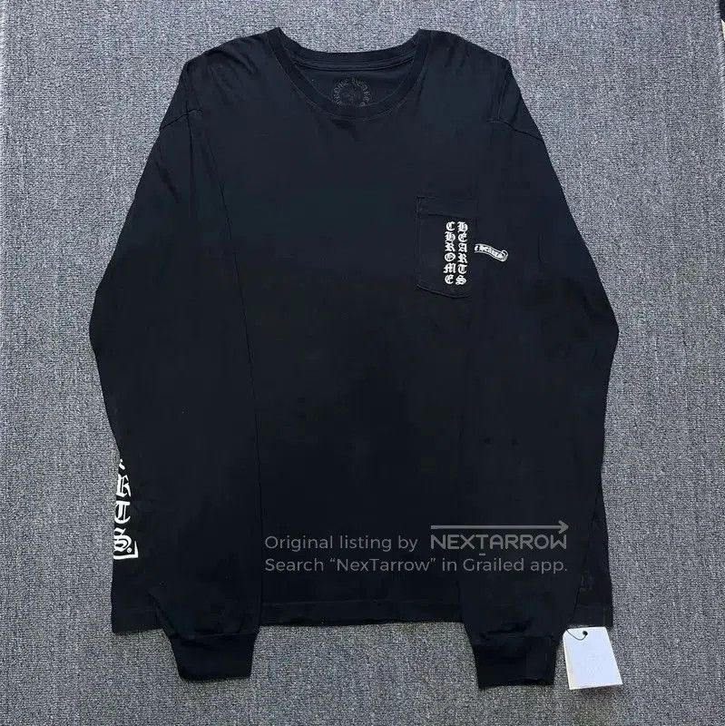 Chrome Hearts Black Long Sleeve Cotton Tee .