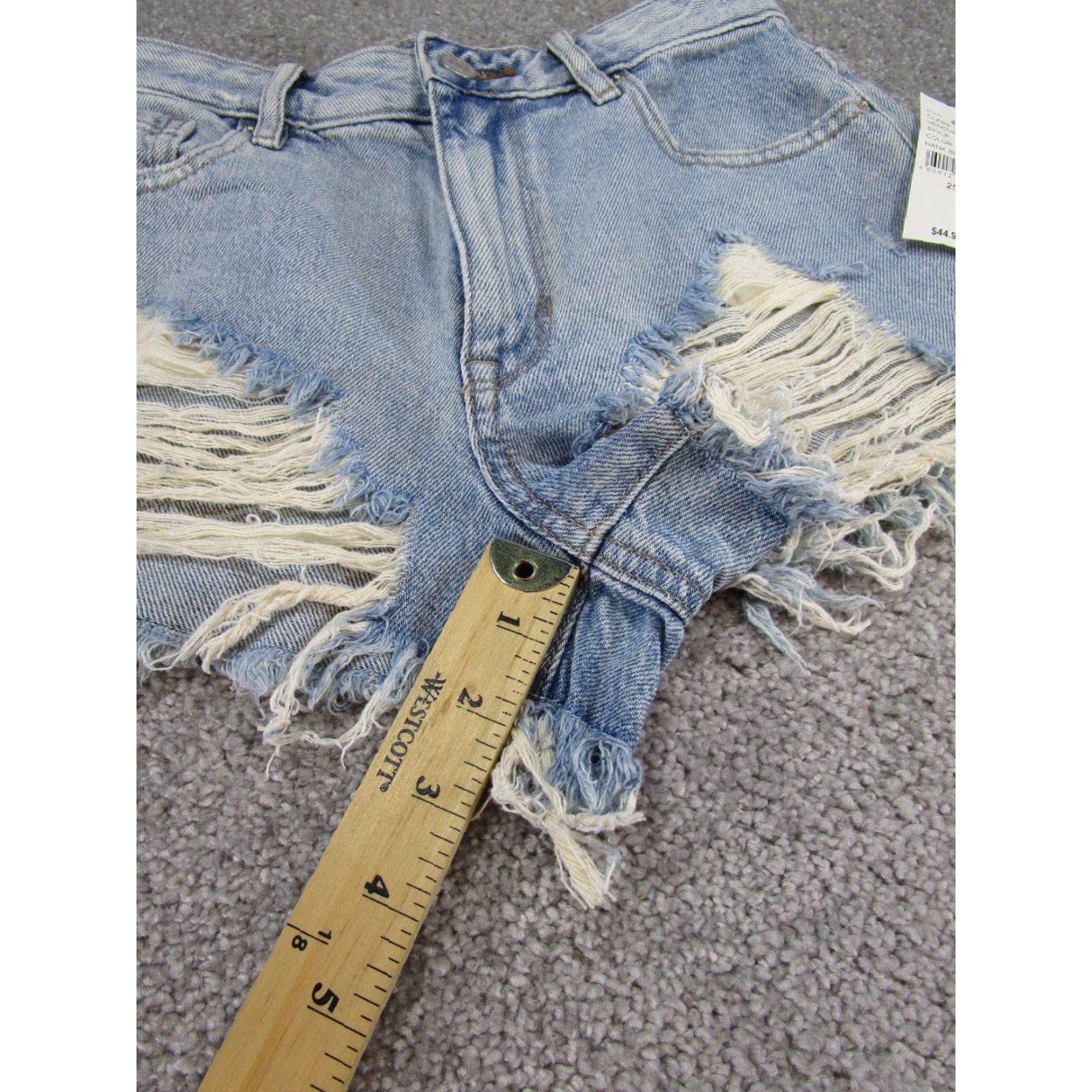 Pacsun Pacsun Womens 25 High Rise Festival Light Wash Denim Cut Offs Ripped NEW Shorts Blue Size 25 PacSun Festival Womens Cut-Off Denim Shorts Size 42" / US 20 - 3 Thumbnail