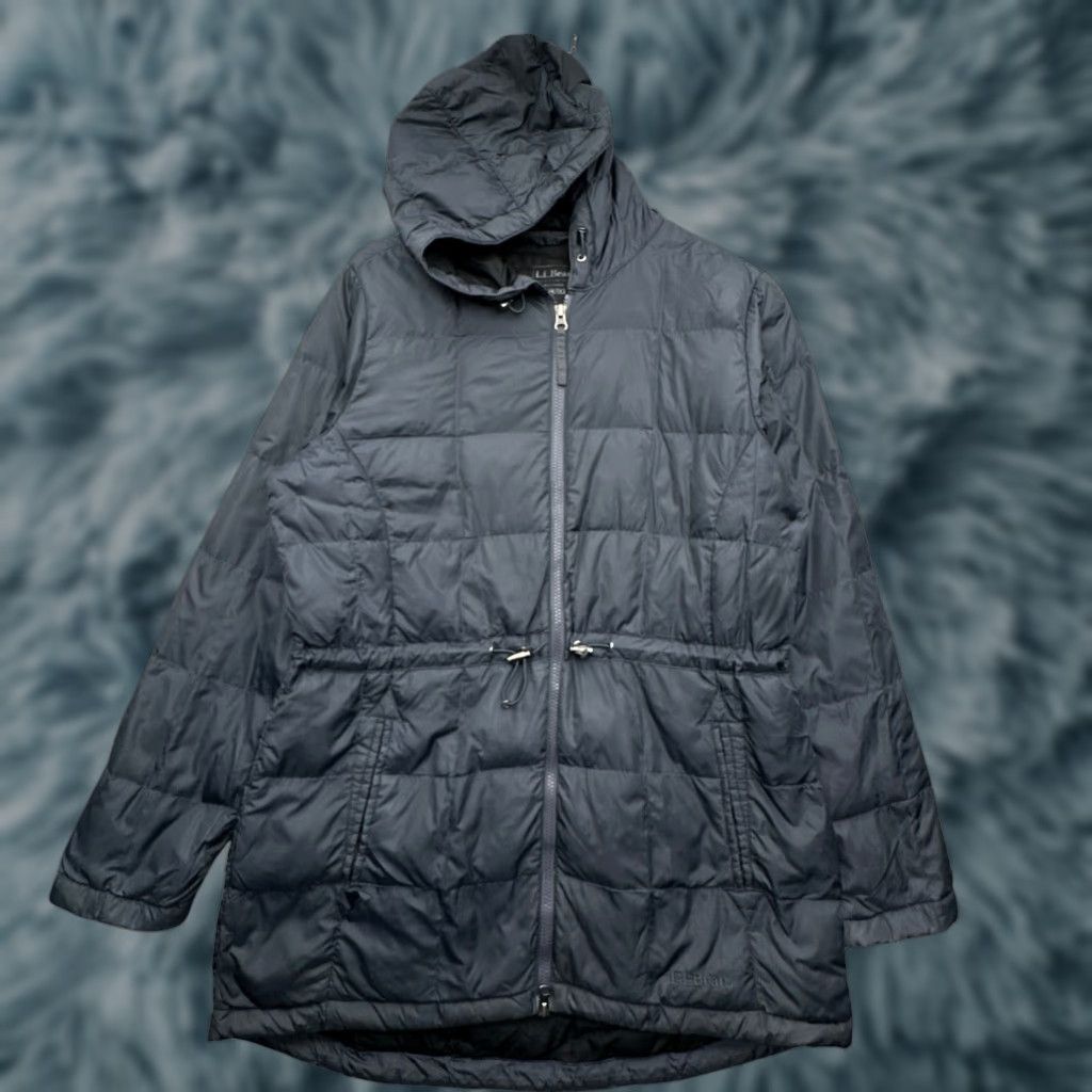Vintage LL Bean Parka Downtek Goose Down Coat Jacket Womens Medium Navy Hooded Parka Jacket Long Down Coat Mens Womens? Size M / US 6-8 / IT 42-44 - 1 Thumbnail