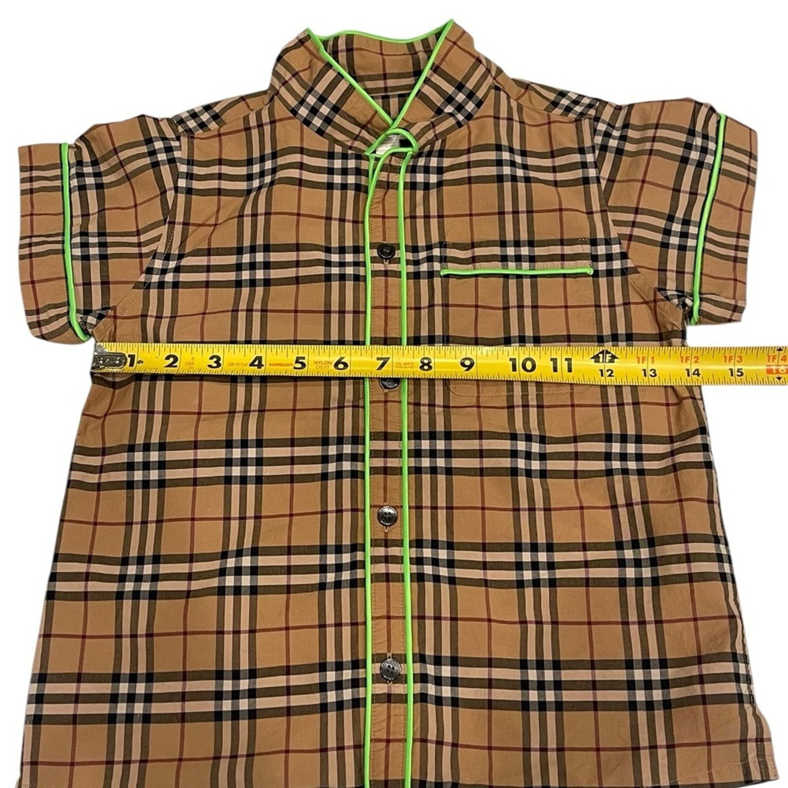 Burberry BURBERRY Fluo piping short sleeve shirt size:8Y Size ONE SIZE - 8 Thumbnail