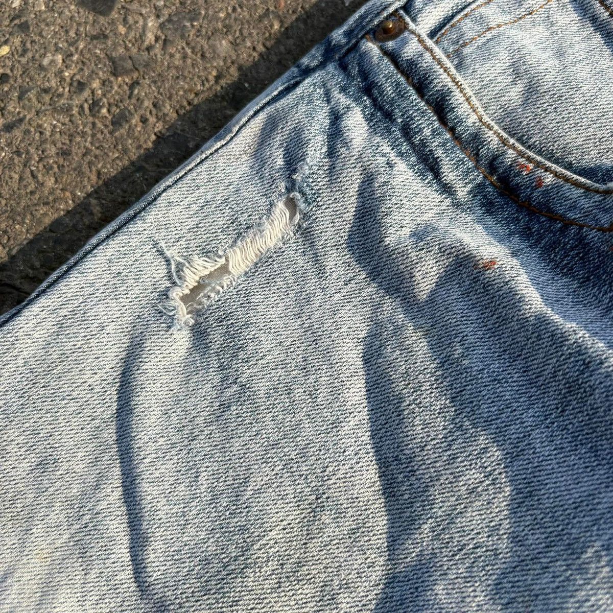 Japanese Brand Indigo Red Peace Graphic Denim Jeans Y2K Streetwear Size US 36 / EU 52 - 5 Thumbnail