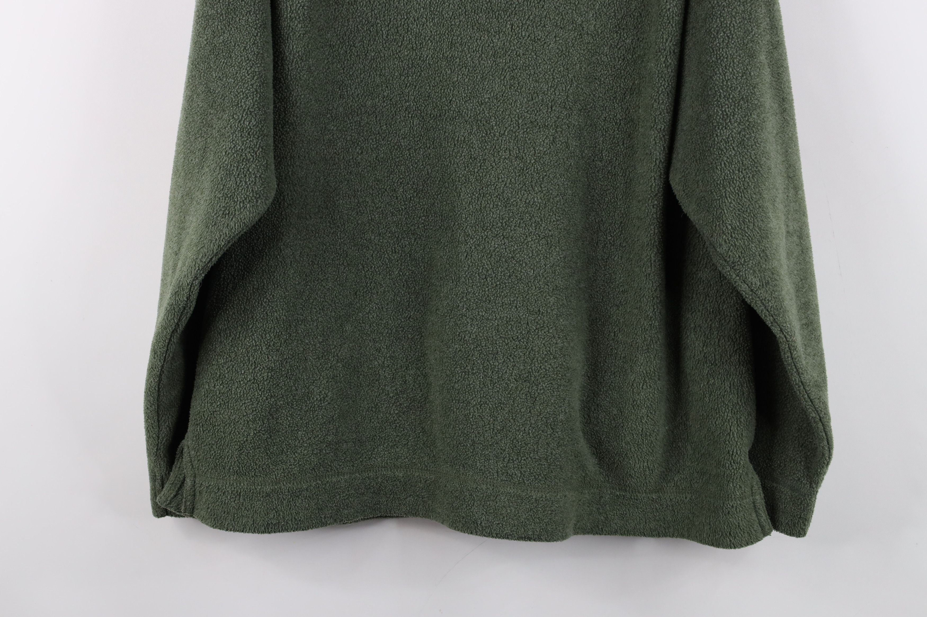 Eddie Bauer × Vintage Vintage 90s Eddie Bauer Blank Fleece Hoodie Sweatshirt Green Size US M / EU 48-50 / 2 - 10 Thumbnail