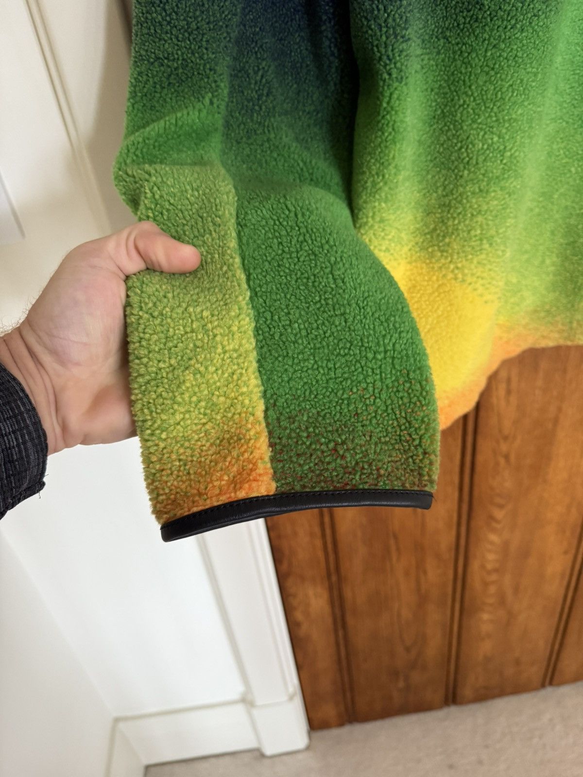 Loewe $2.5k 🤑 Loewe gradient Rainbow fleece leather detail jacket Size US L / EU 52-54 / 3 - 19 Thumbnail