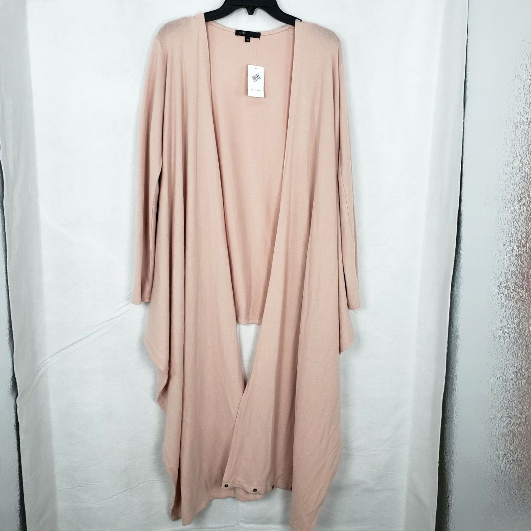 Vintage Gibson Sweater Cardigan Women's XS Pink Long Sleeve Round Neck Solid Knit Holiday All Seasons NWT Size XS / US 0-2 / IT 36-38 - 2 Thumbnail