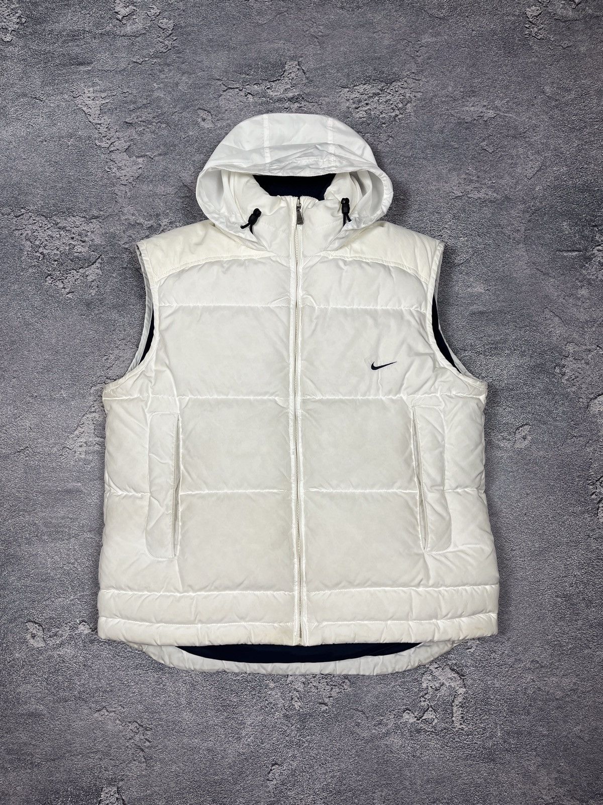 Nike × Vintage Vintage NIKE Down Puffer Vest Jacket Drill Swoosh Logo Size US S / EU 44-46 / 1 - 1 Thumbnail