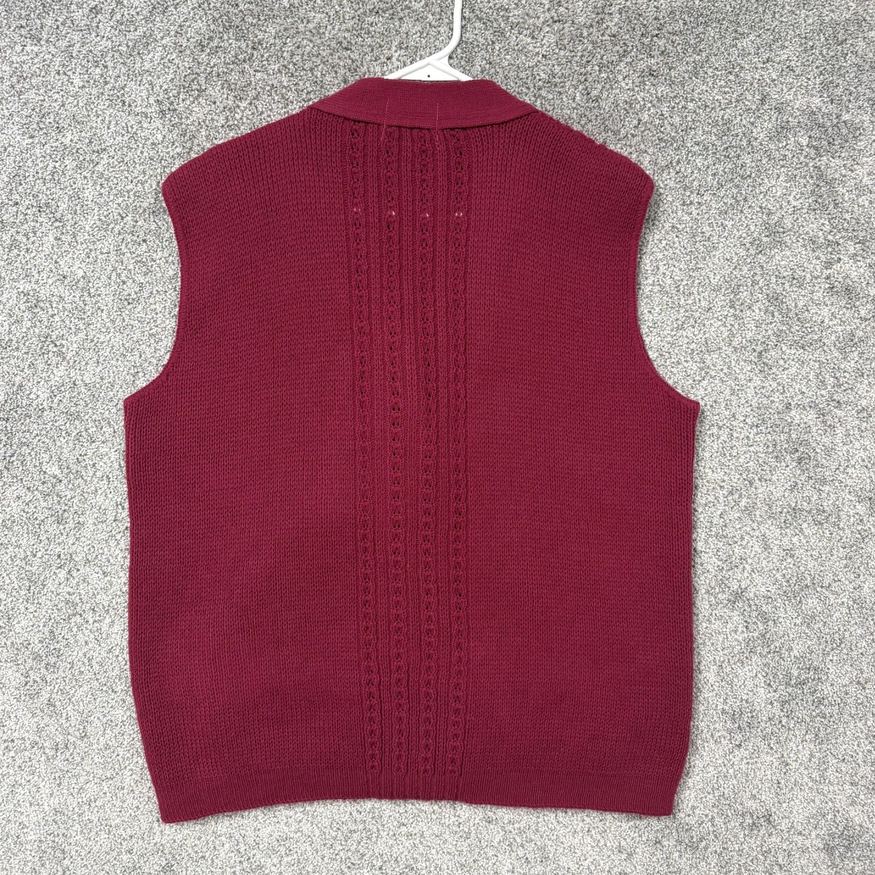 Pinko VINTAGE College Point Vest Shirt Women L Pink 80s 90s Preppy Knit Sleeveless V-Neck Pockets Size L / US 10 / IT 46 - 7 Thumbnail