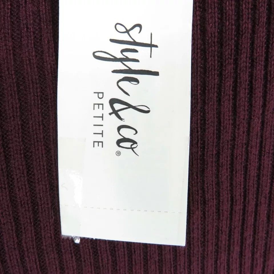 Other Style & Co Womens Berry Jam Petite Ribbed Dress PXL NWT $59. Size XL / US 12-14 / IT 48-50 - 5 Thumbnail